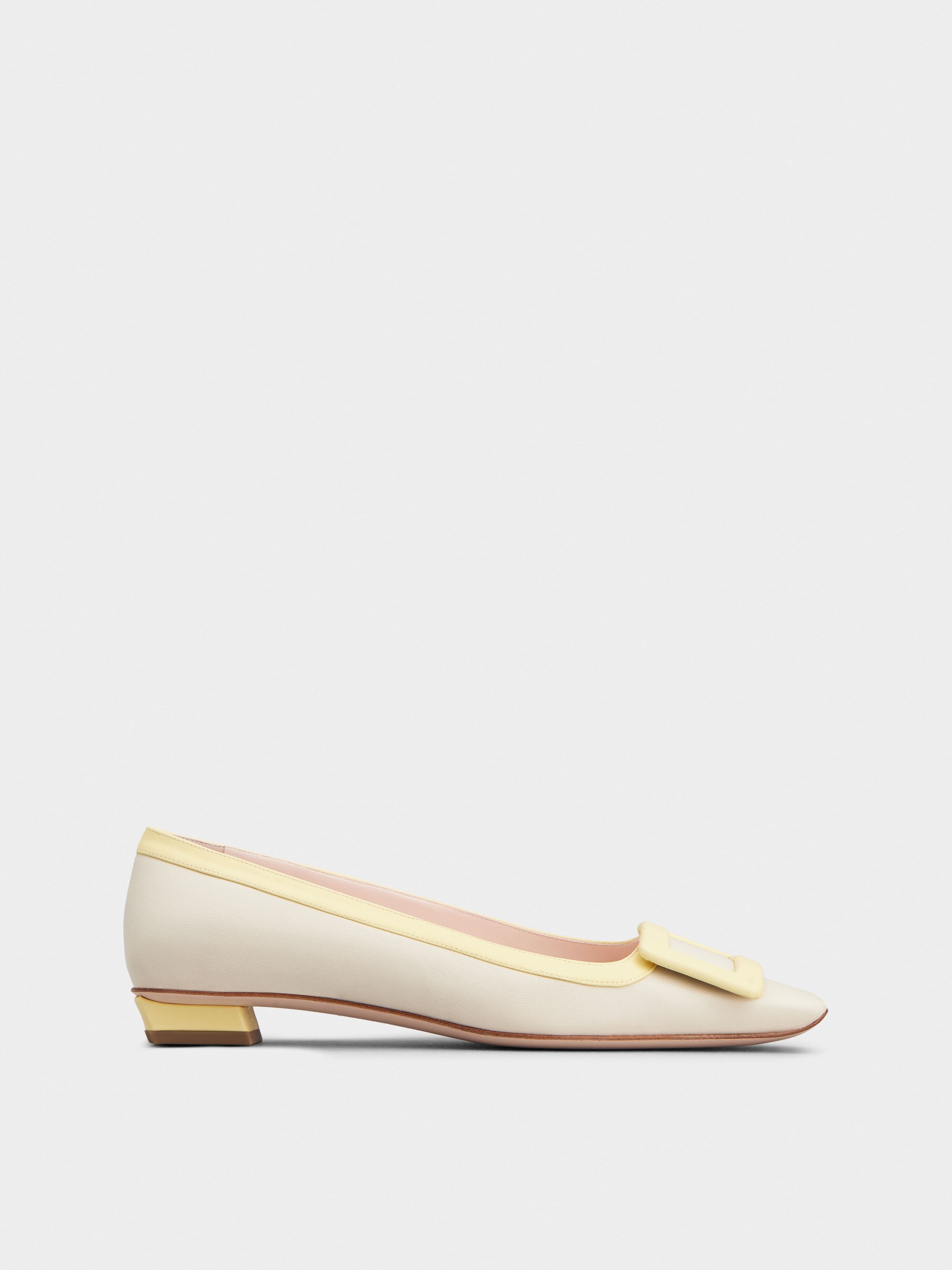 Belle Vivier Covered Buckle Ballerinas in Nappa Leather — RVW00716015NK01U57