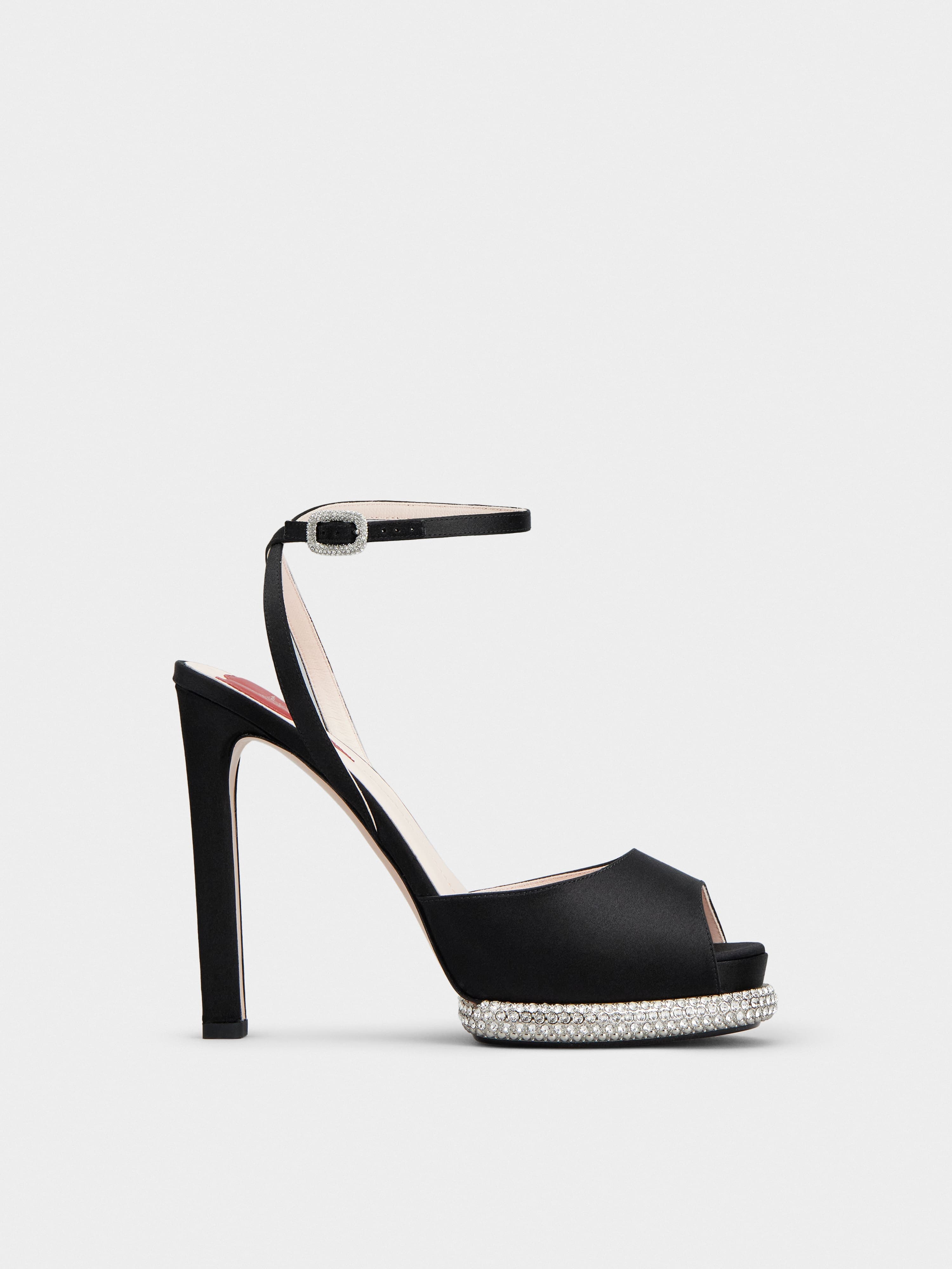 Viv' Choc Strass Platform Sandals in Satin — RVW73338620RS0B999