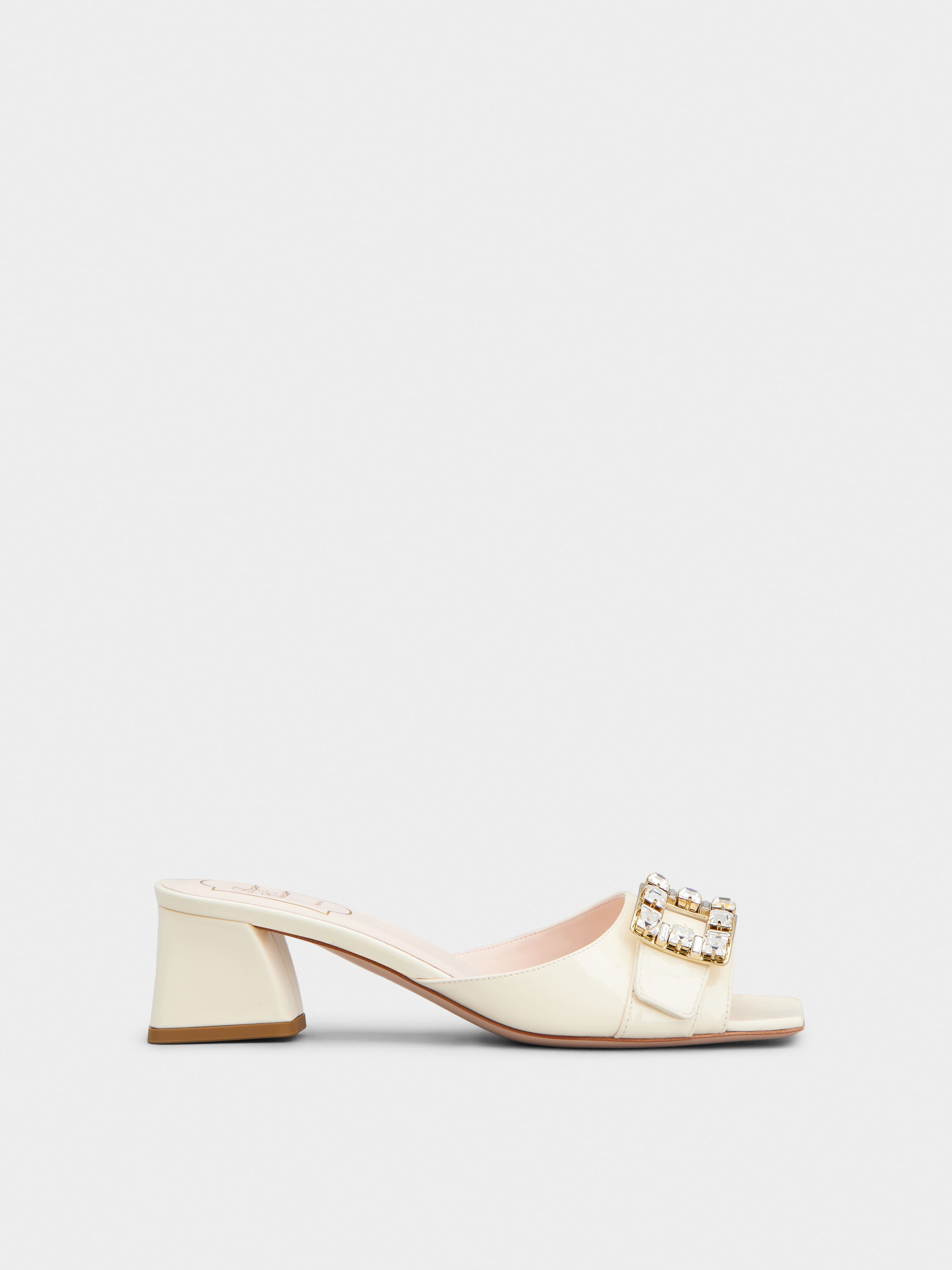 Très Vivier Strass Buckle Mules in Patent Leather — RVW53637960PBQC019