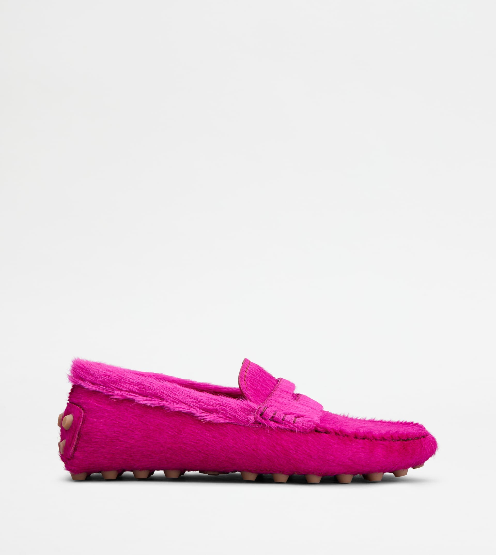 Gommino Bubble in Pony-skin Effect Leather — Pink — XXW52K00010EJZM813