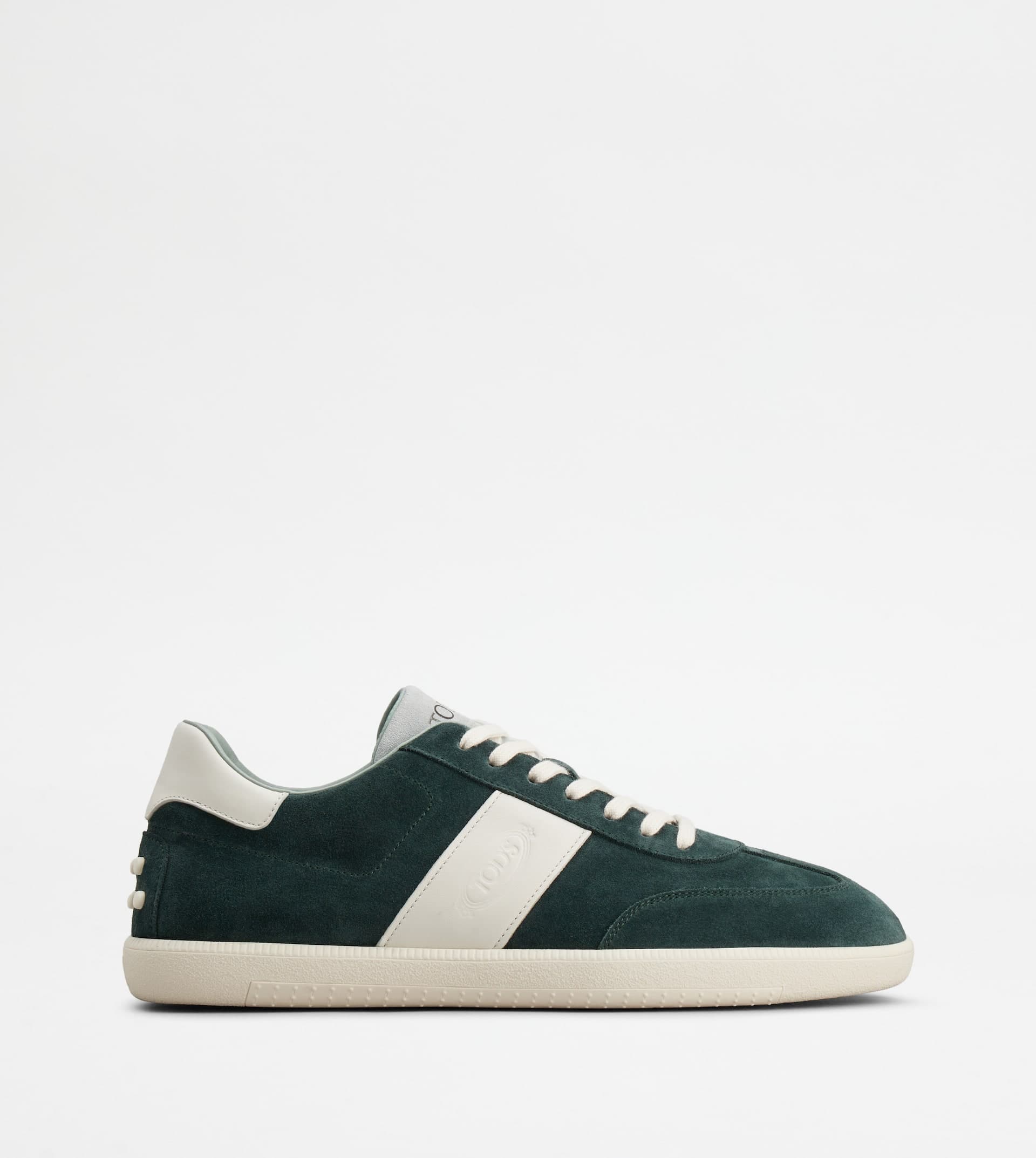 Tabs Sneakers in Suede — Green, White, Light blue — XXM68C0GC50BX50DN1