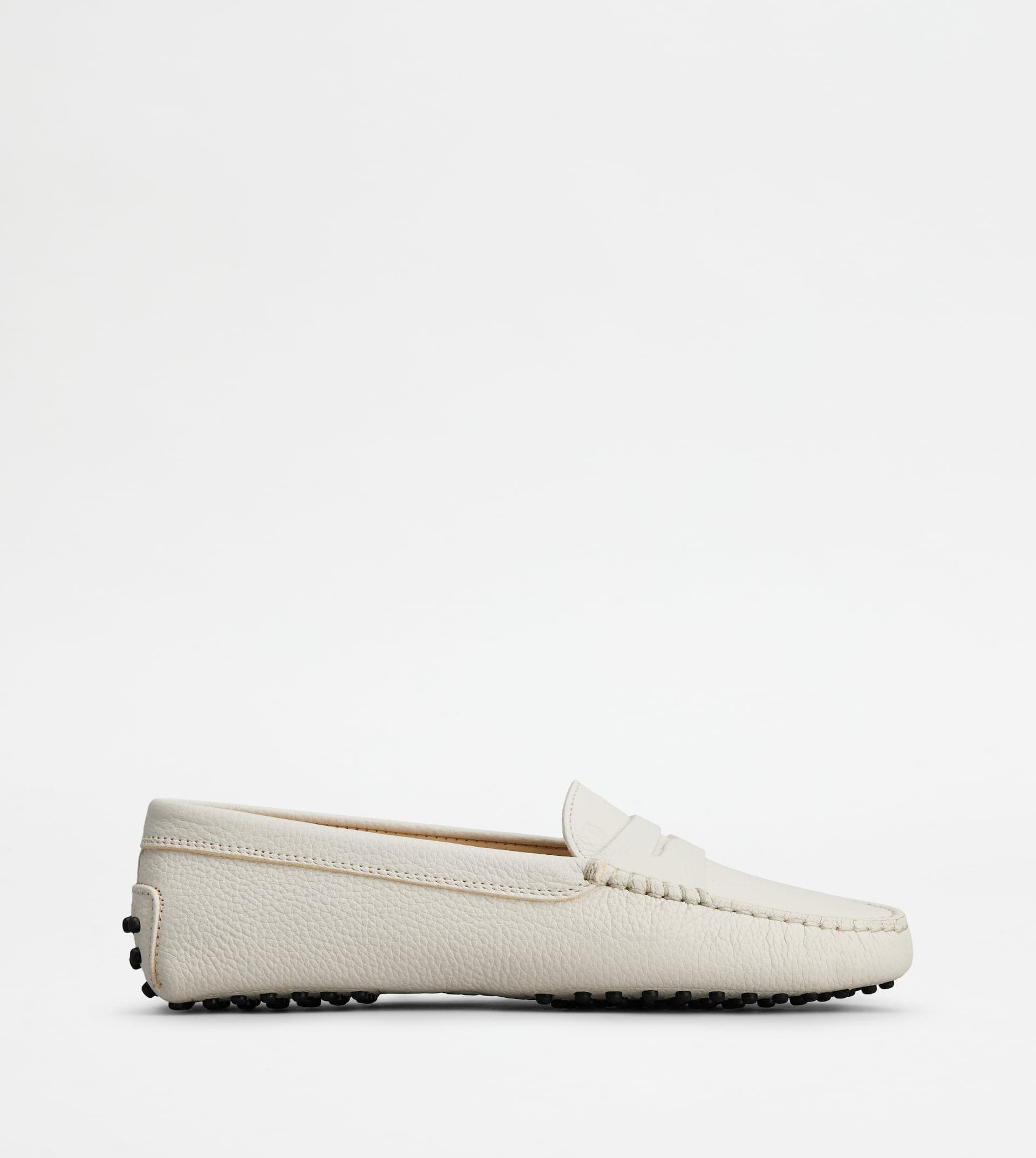 Gommino Driving Shoes in Leather — White — XXW00G000105J1B015