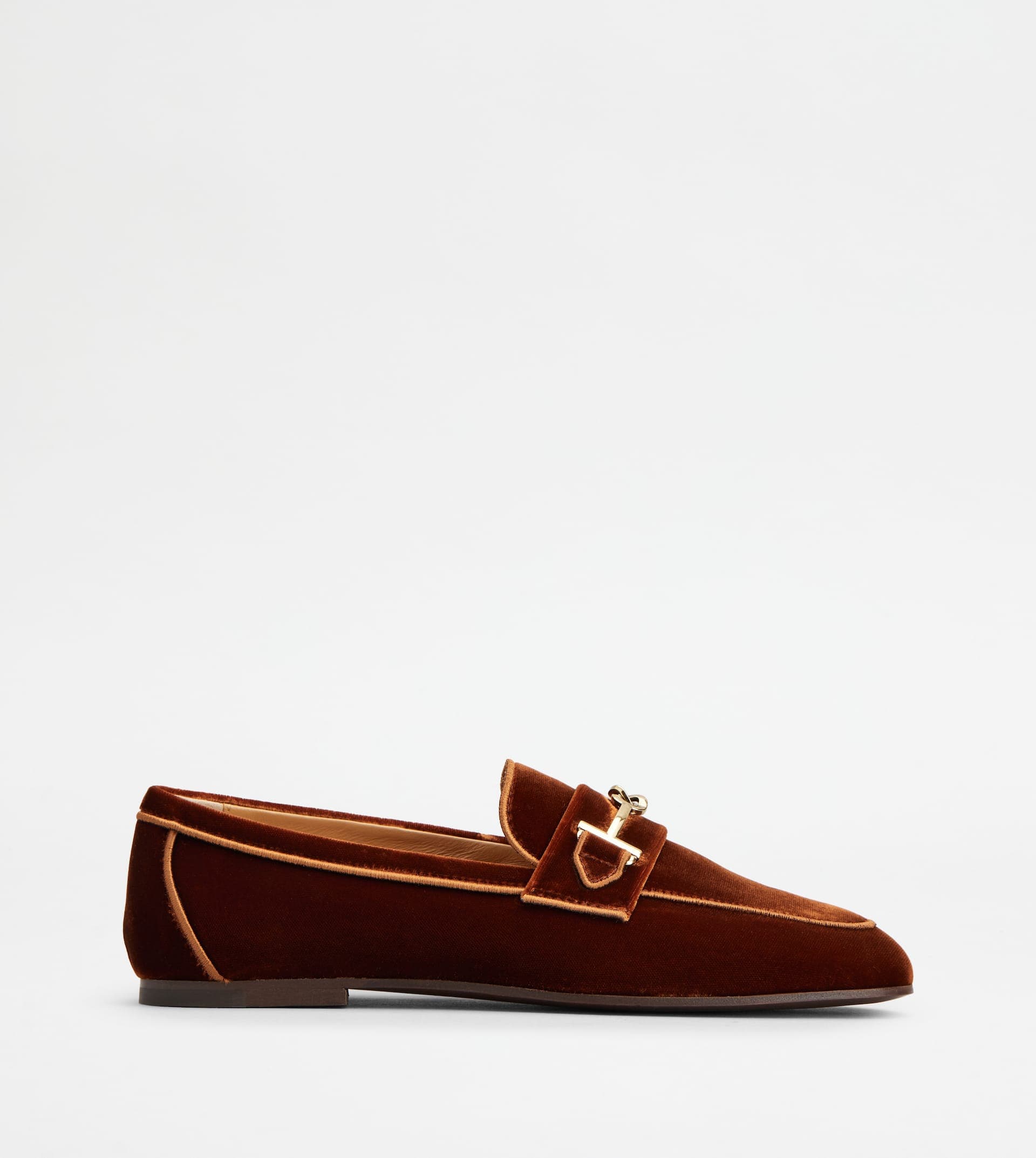 Loafers in Velvet — Brown — XXW79A0HI40LX1C817