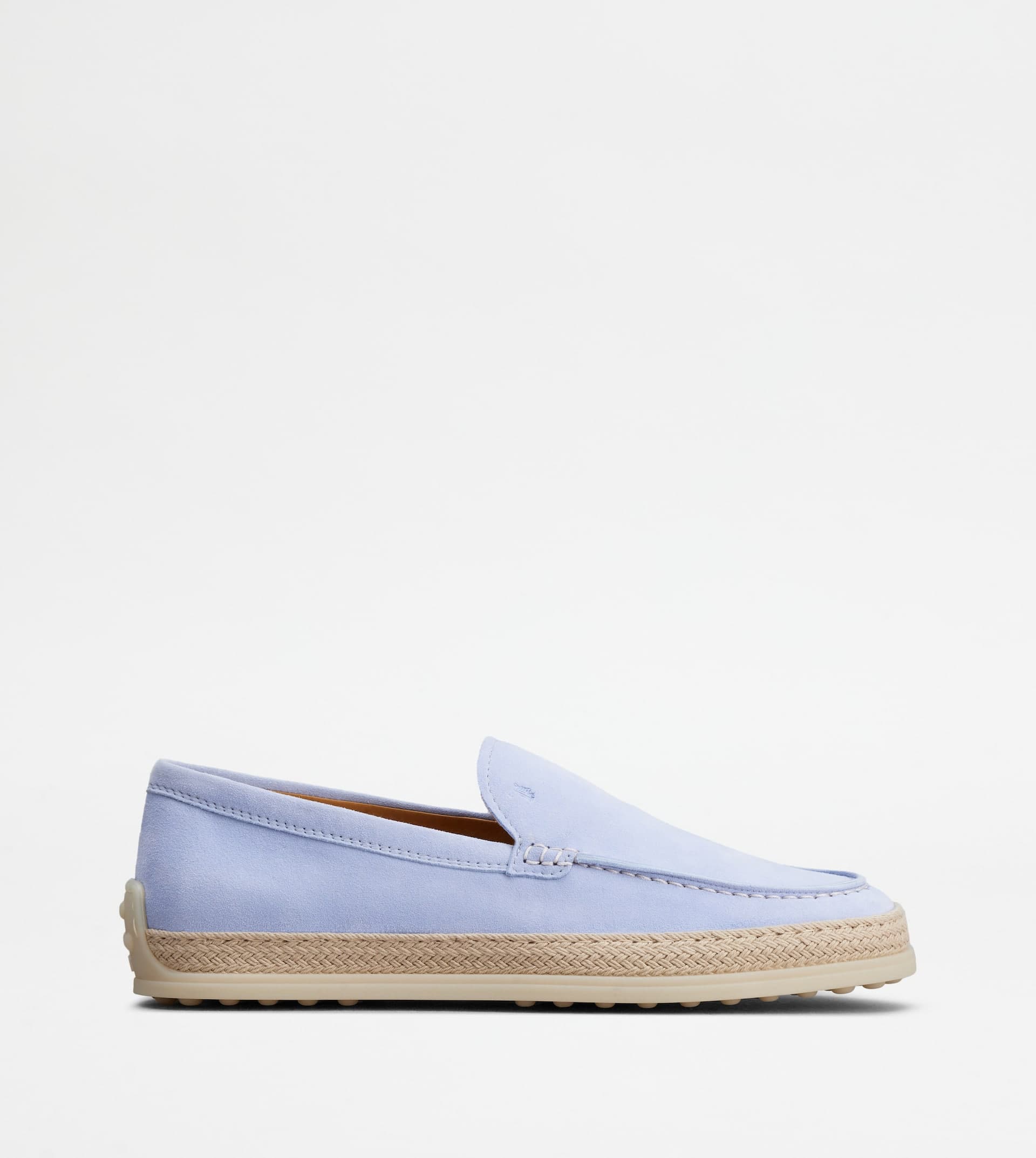 Slipper Loafers in Suede — Light blue — XXW92K0HU30HR0U028