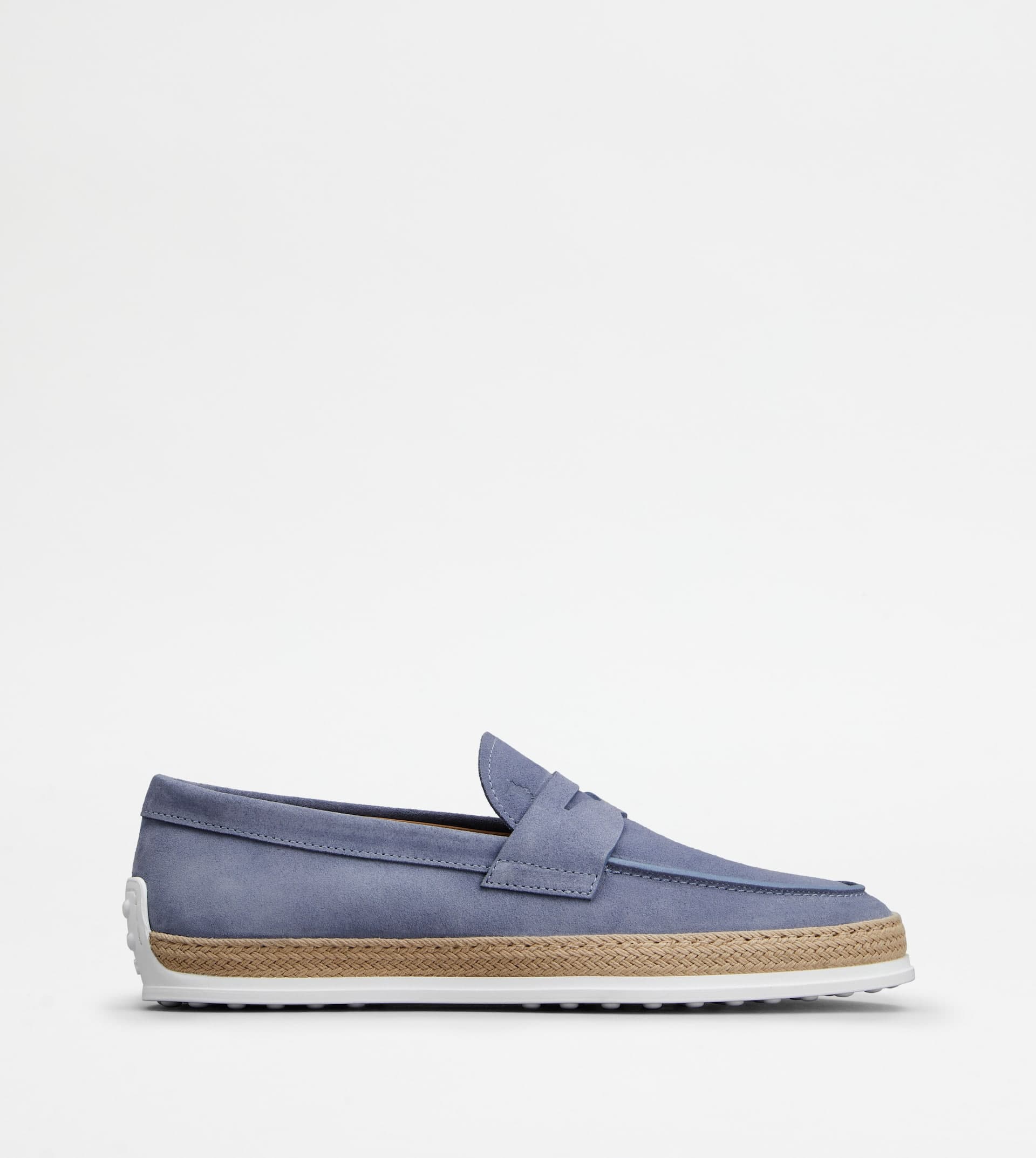 Loafers in Suede — Light blue — XXM0TV0FQ80RE0U224