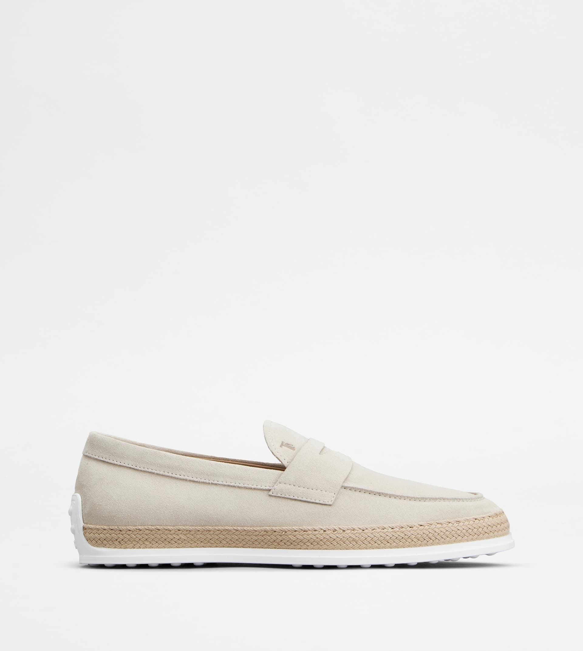 Loafers in Suede — Beige — XXM0TV0FQ80RE0B005