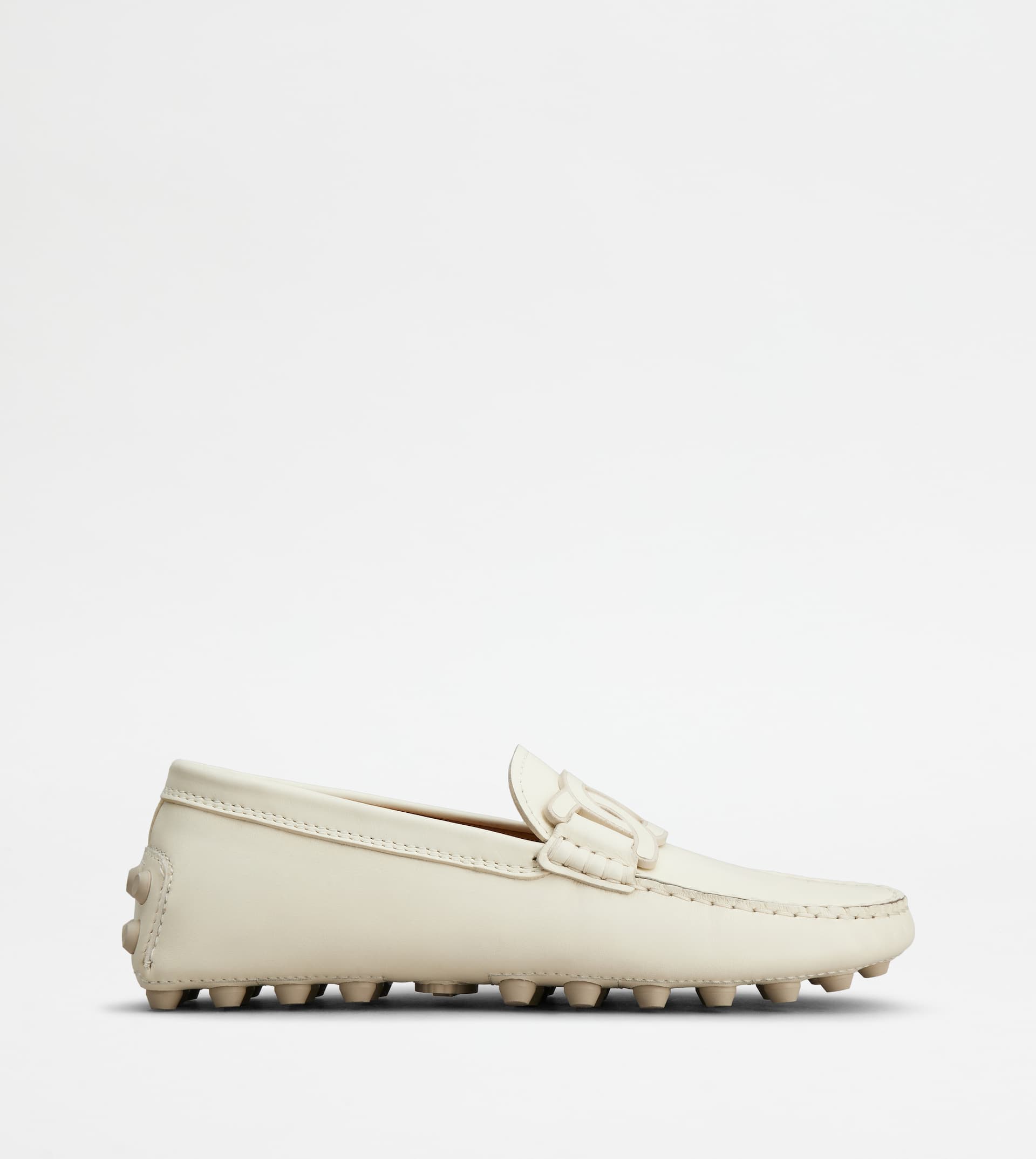 Kate Gommino Bubble in Leather — Off white — XXW52K0IH00N6MC016