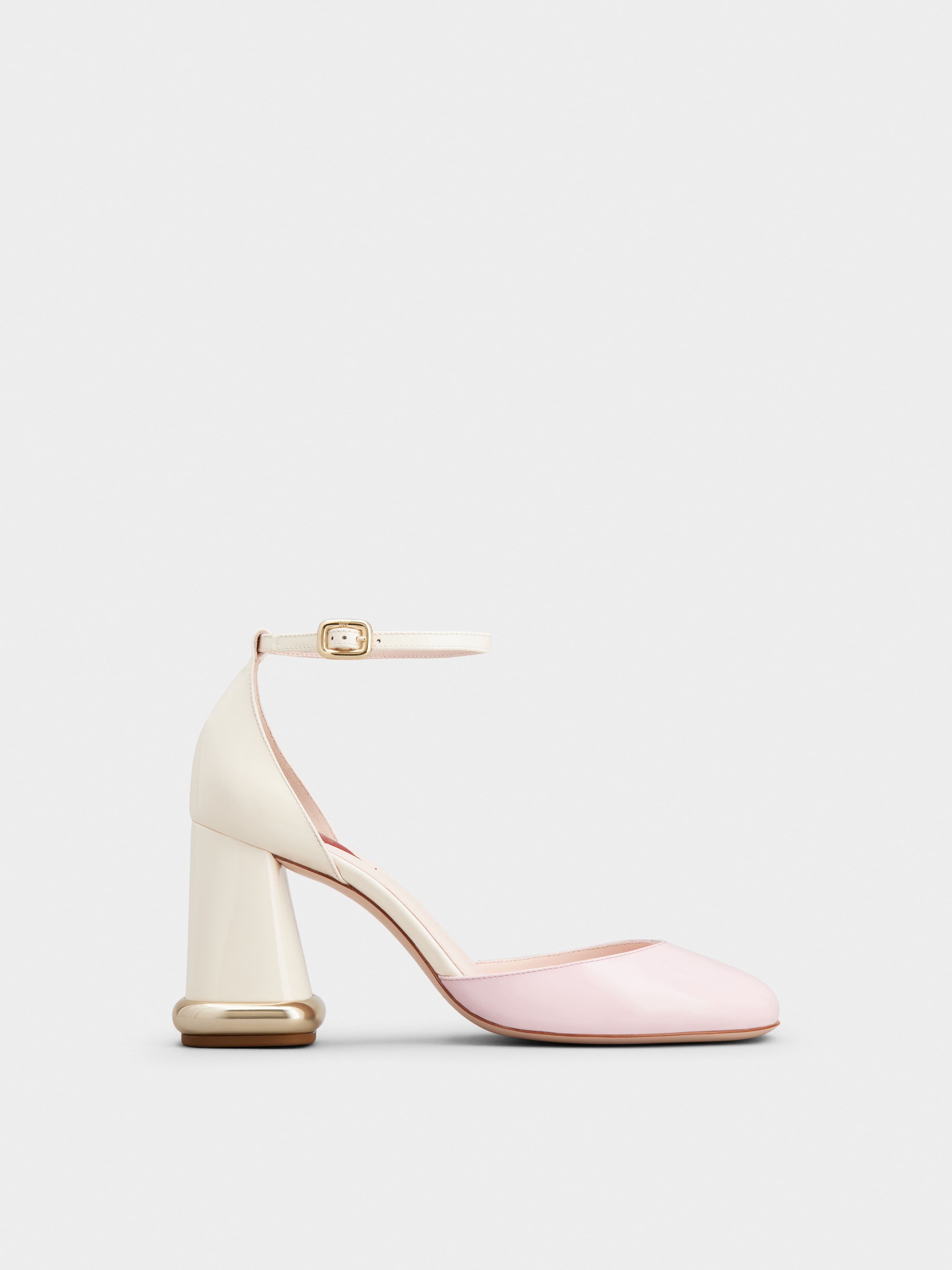Viv' Podium Ankle Strap Pumps in patent leather — RVW73138470D1P1K51