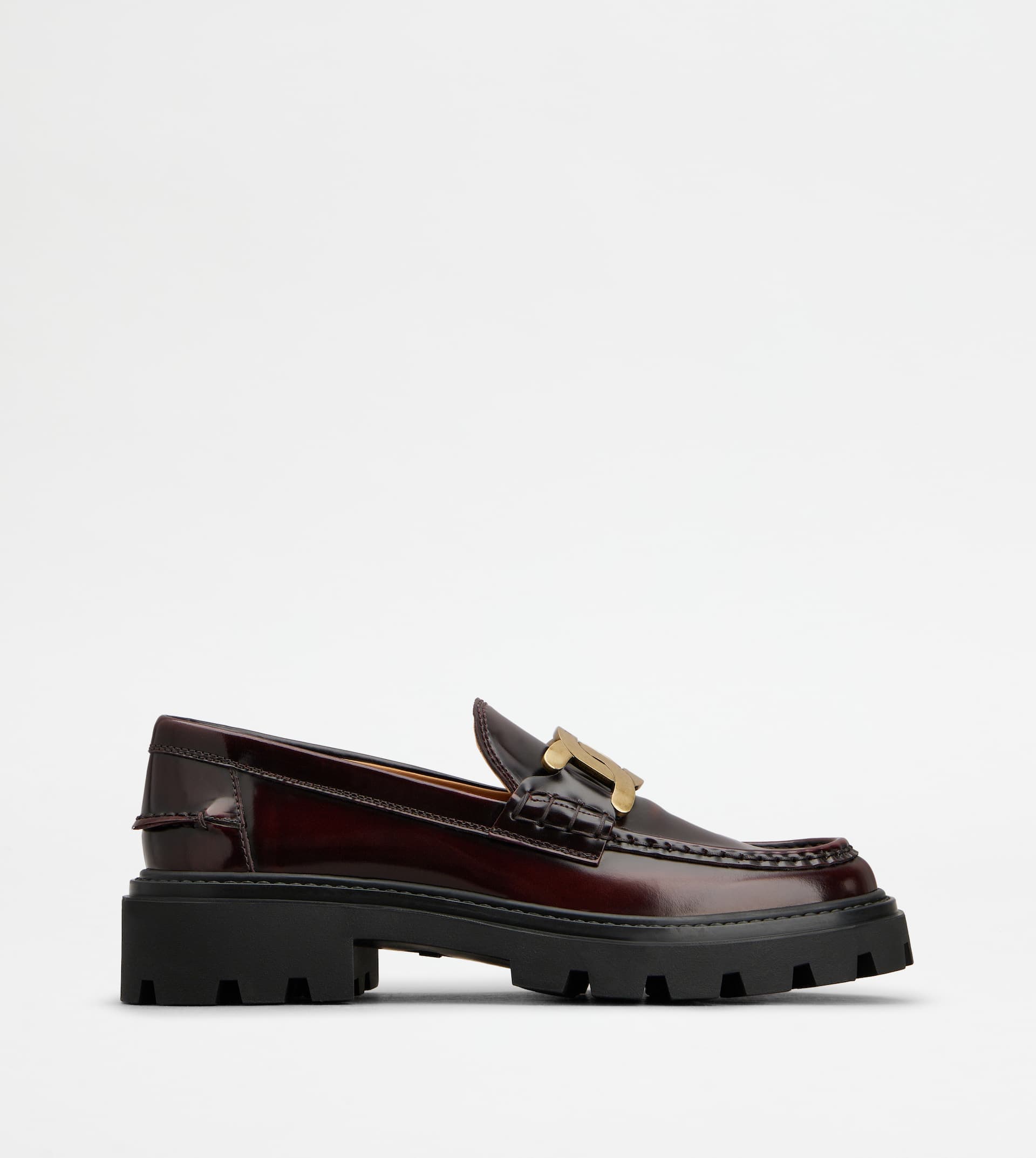 Kate Loafers in Leather — Burgundy — XXW08J0HL60SHAR810
