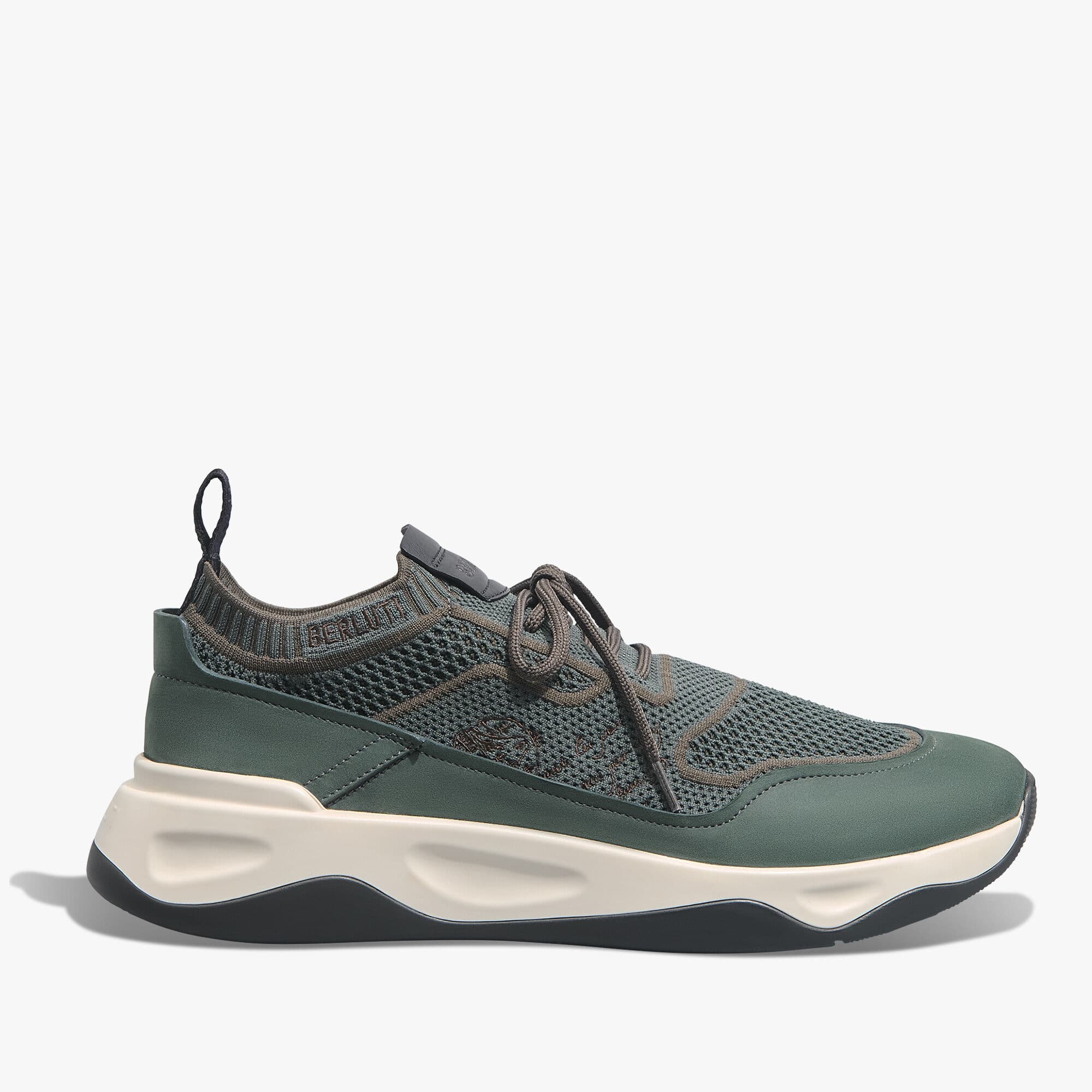 Shadow Scritto Knit And Nubuck Leather Sneaker — S6331-ZE3