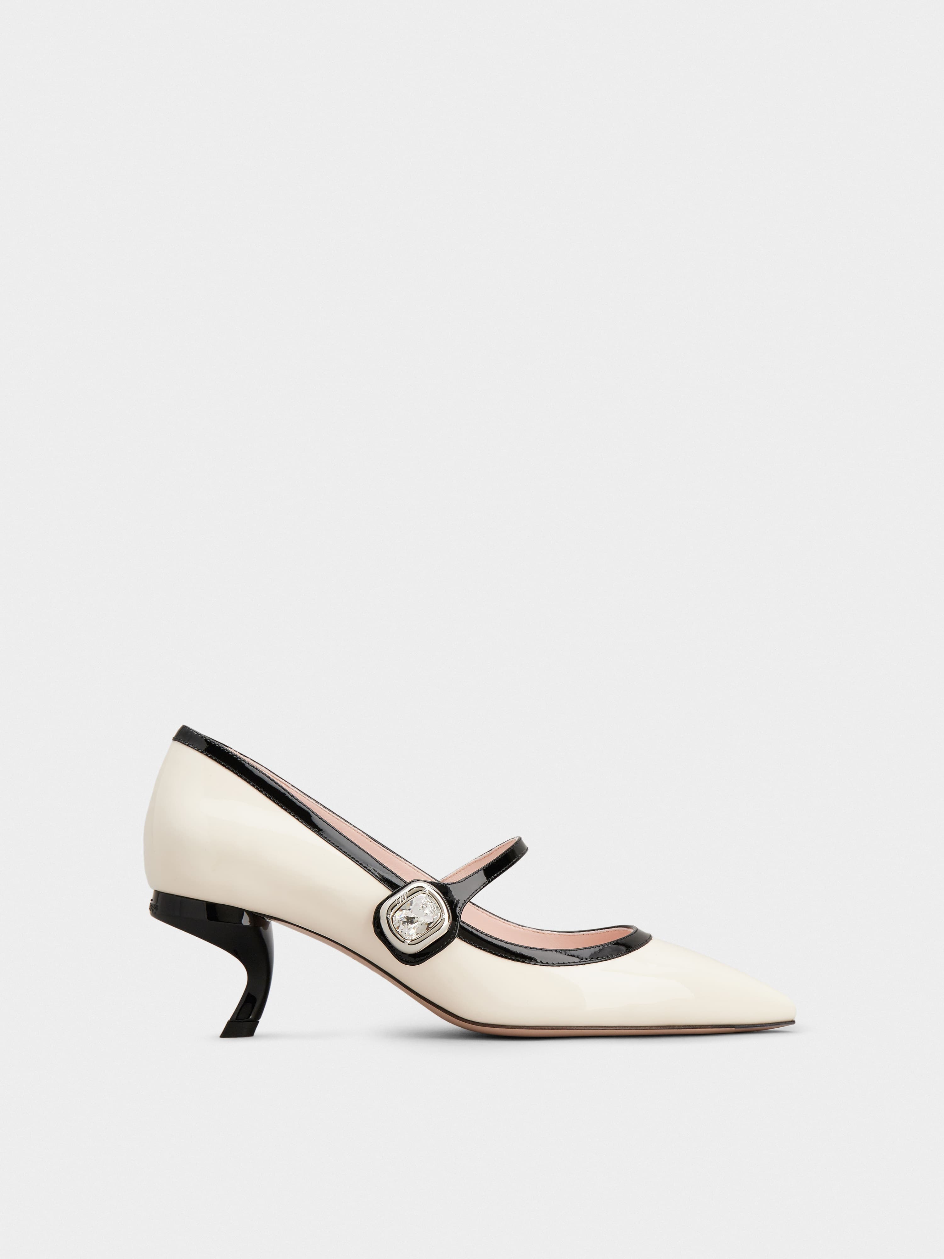 Virgule Mary Jane Pumps in patent leather — RVW63839280D1P0H62
