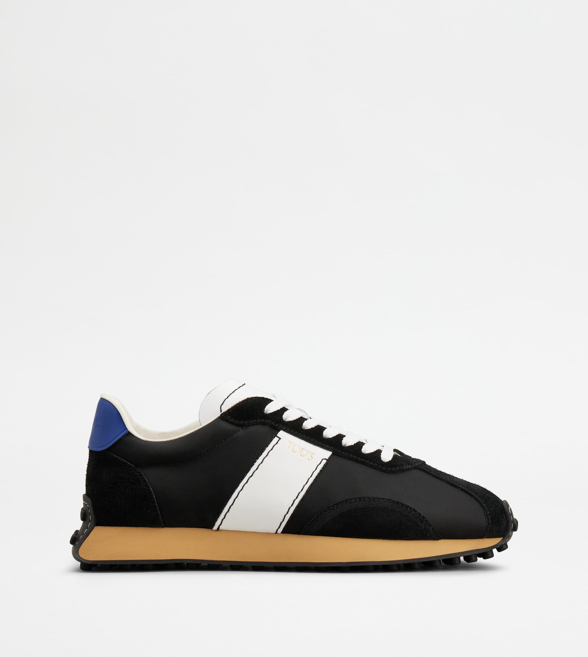 T Vintage Sneakers in Leather and Technical Fabric — Black, White — XXM26L0IK70TNN0EP5