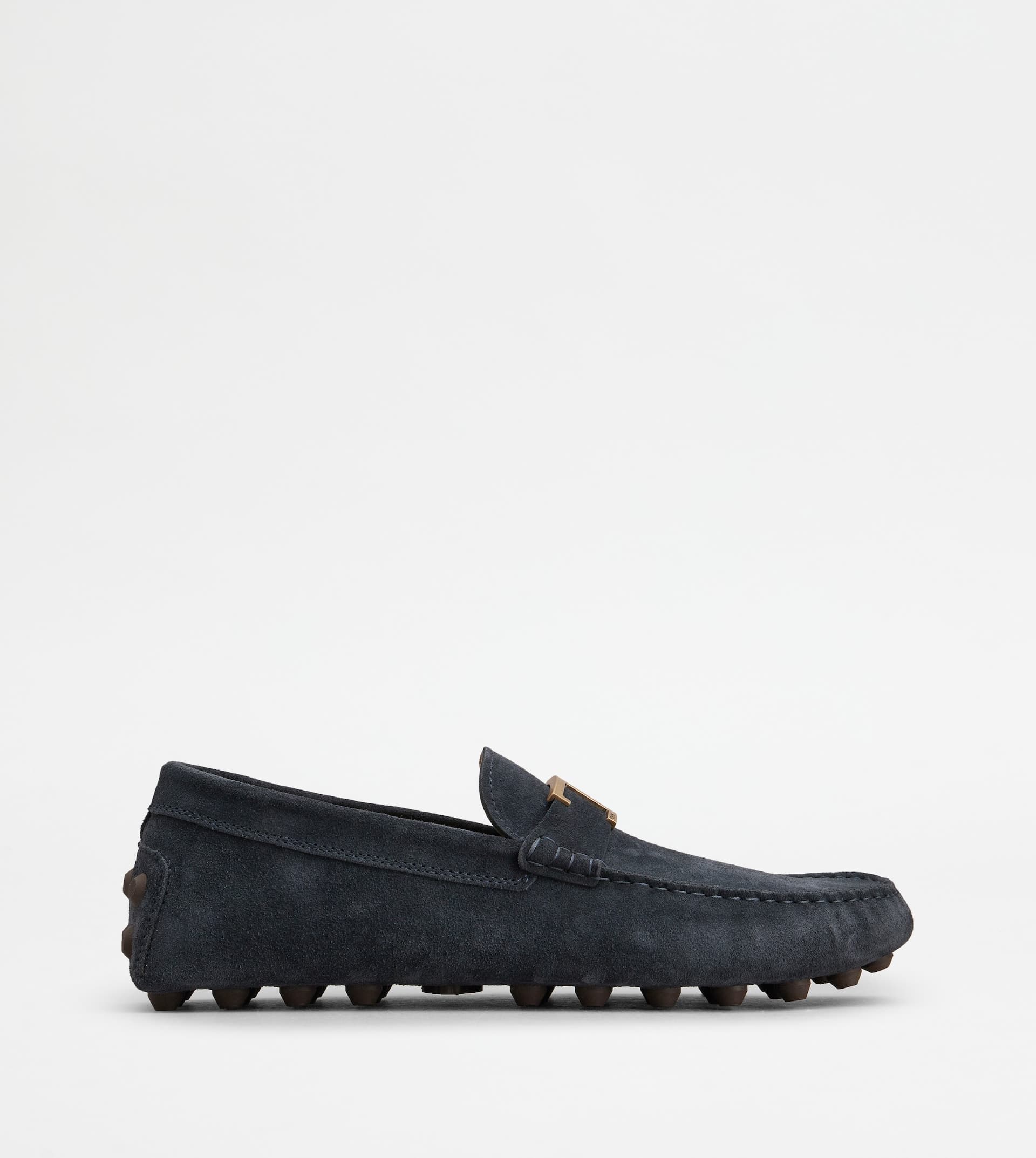 T Timeless Gommino Bubble in Suede — Blue, Brown — XXM52K0GW61RE0U805