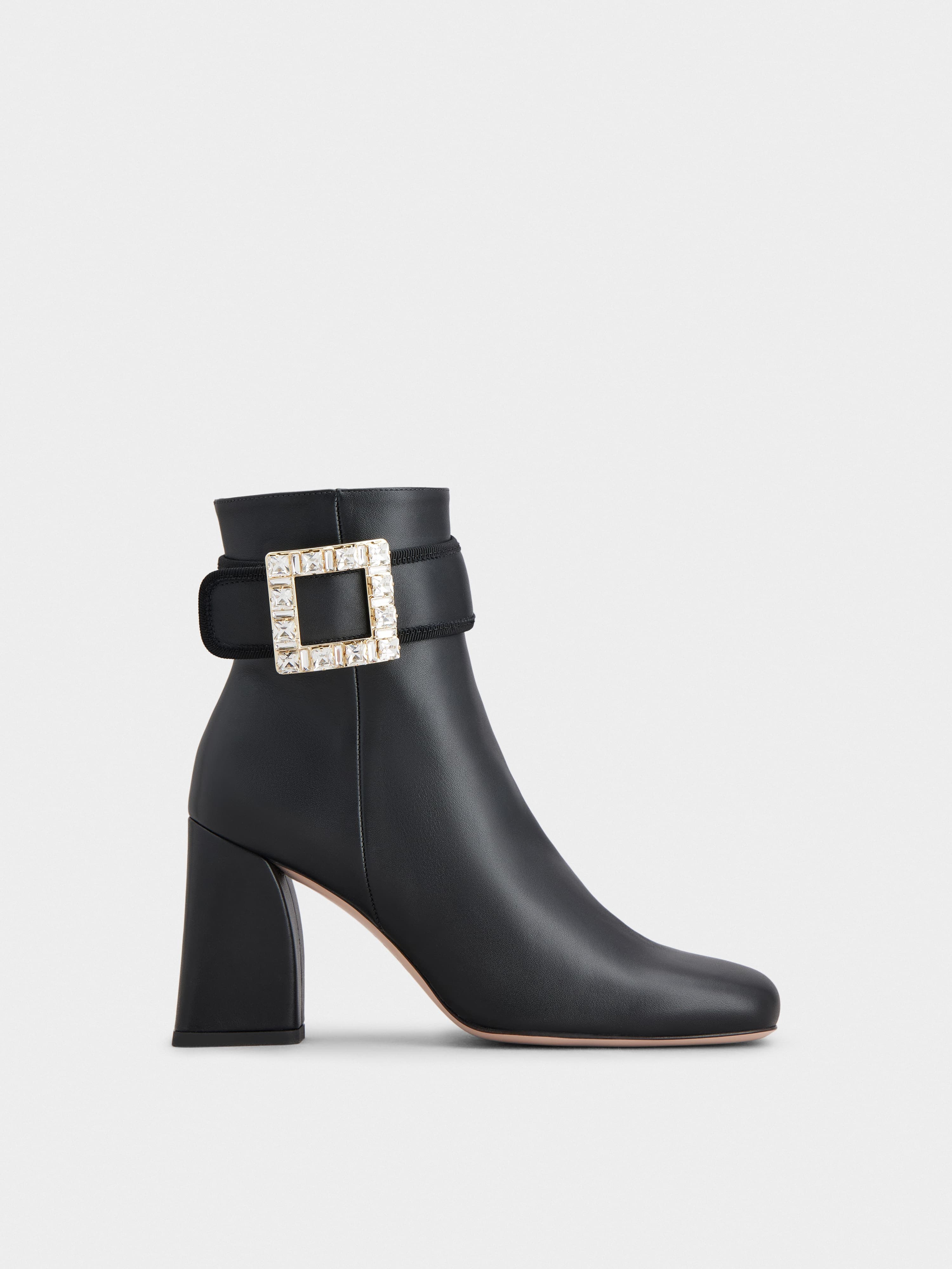 Très Vivier Booties in leather — RVW52240540TNRB999