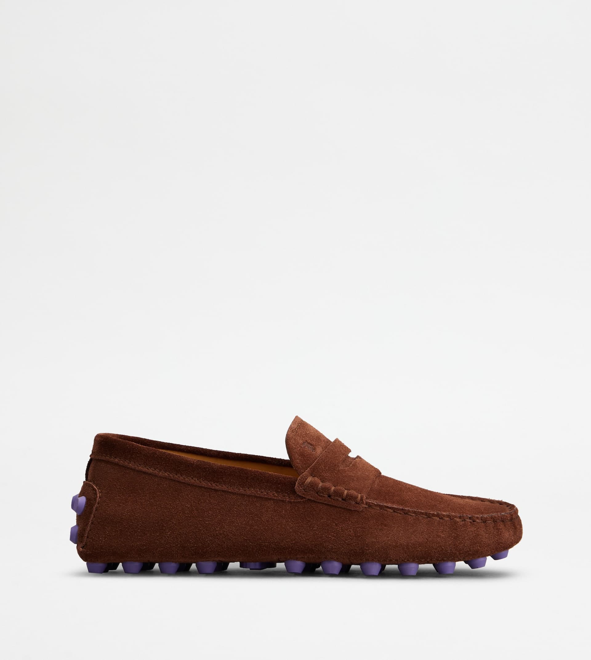 Gommino Bubble in Suede — Brown, Violet — XXW52K00010M8WS203