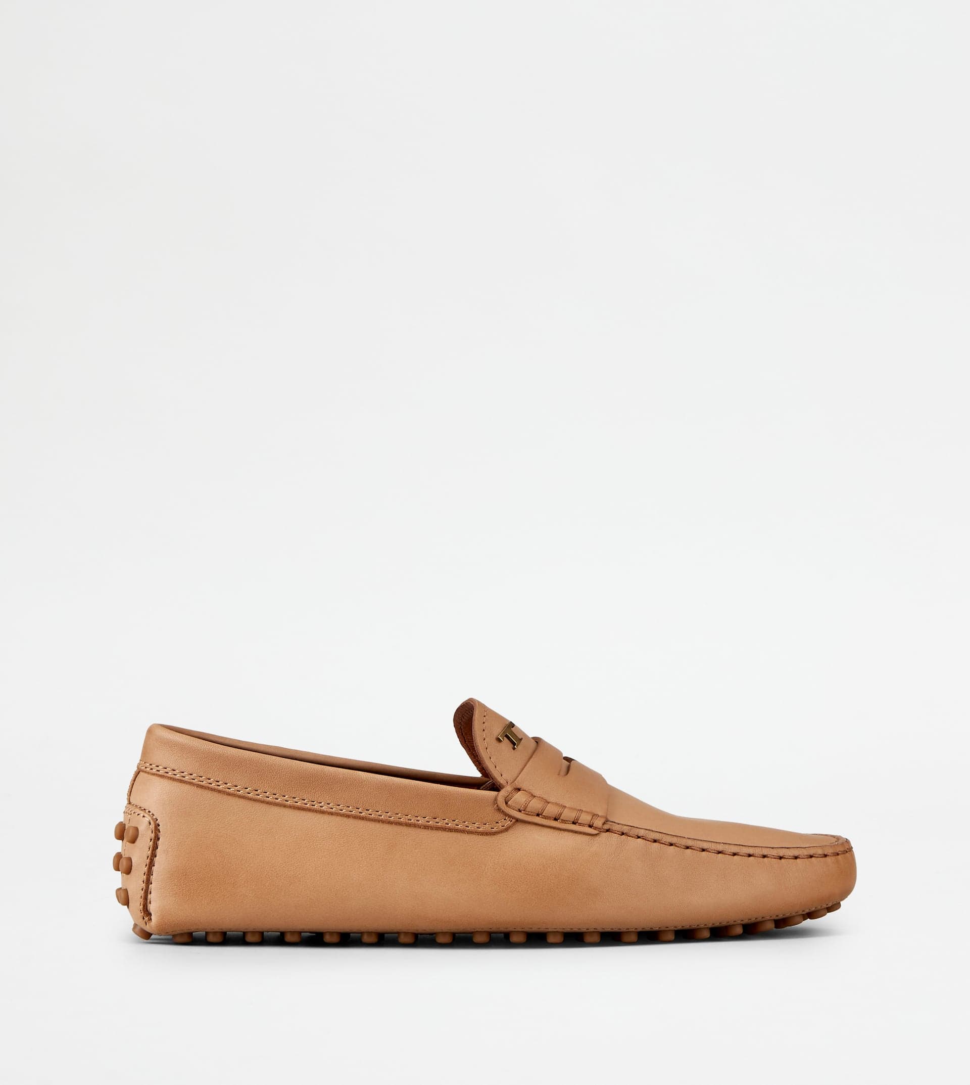 Gommino Driving Shoes in Leather — Beige — XXM64C00642SDLC207