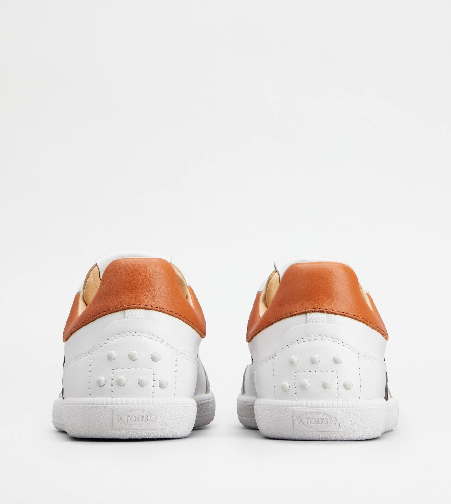 Tabs Sneakers in Leather — White, Black, Brown — XXW68C0DP30OV60XNF