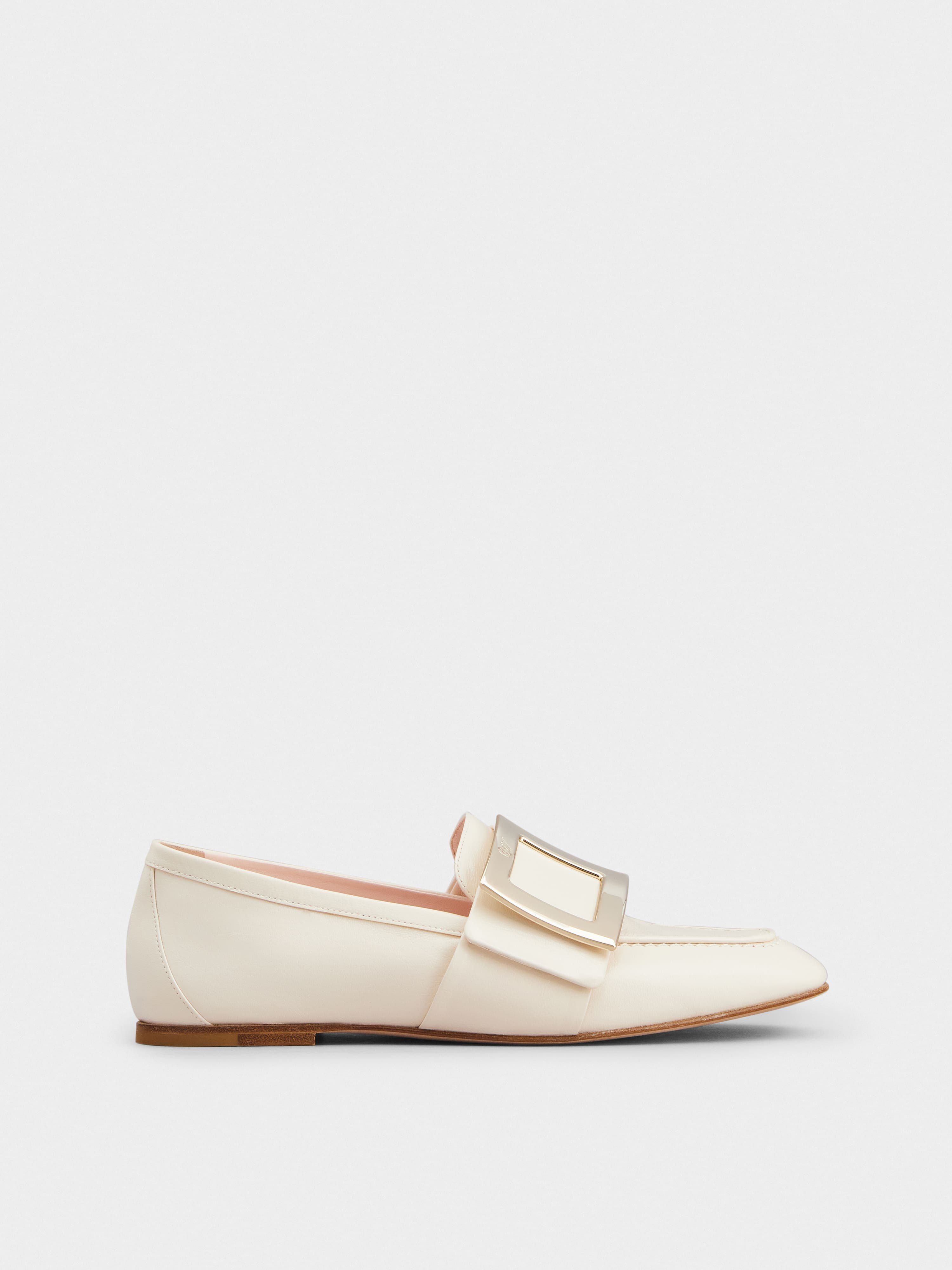 Soft Metal Buckle Loafers in Leather — RVW63431270TRPC019