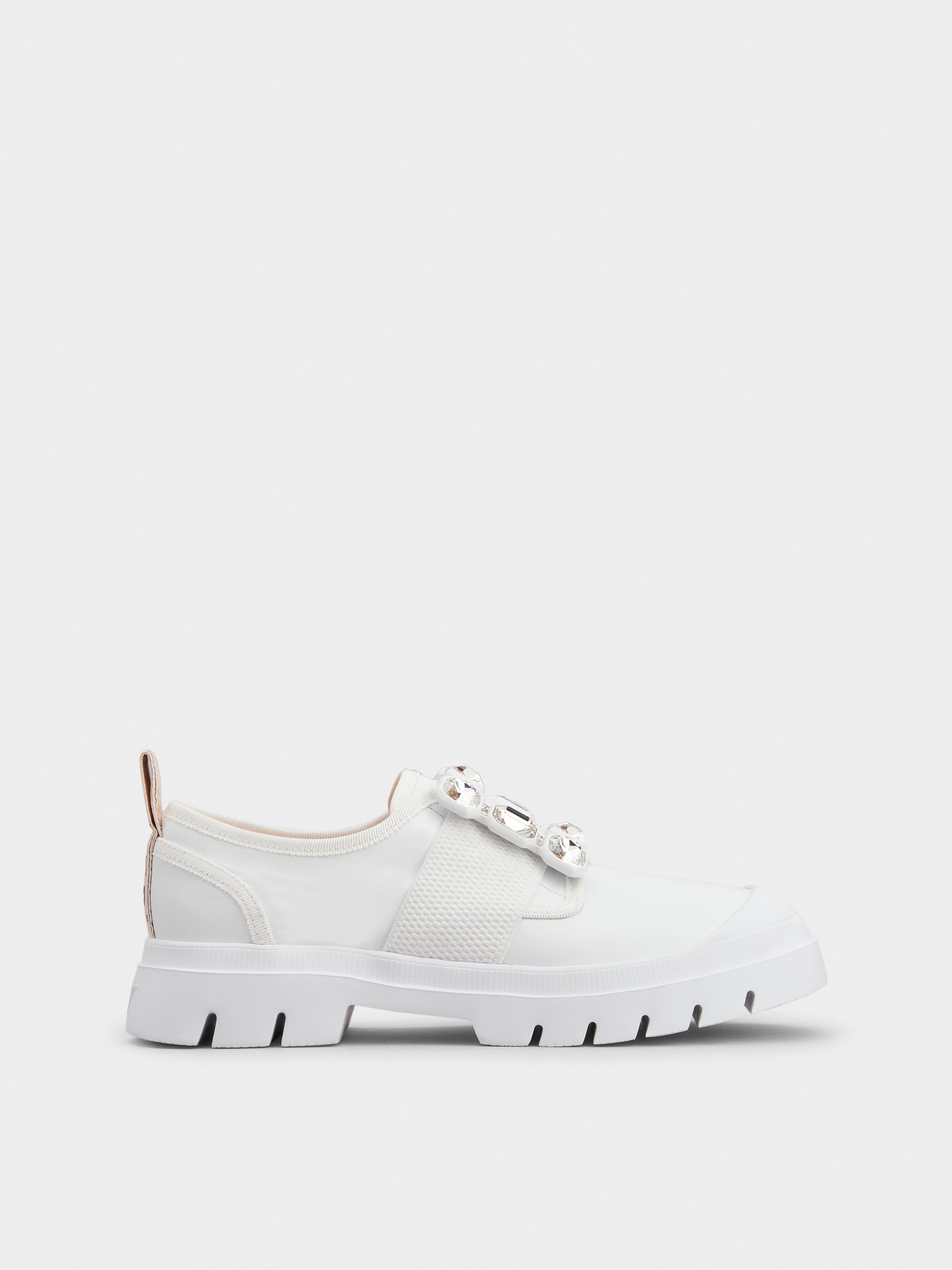 Walky Viv' Strass Buckle Sneakers in Leather — RVW62831070JUSB001
