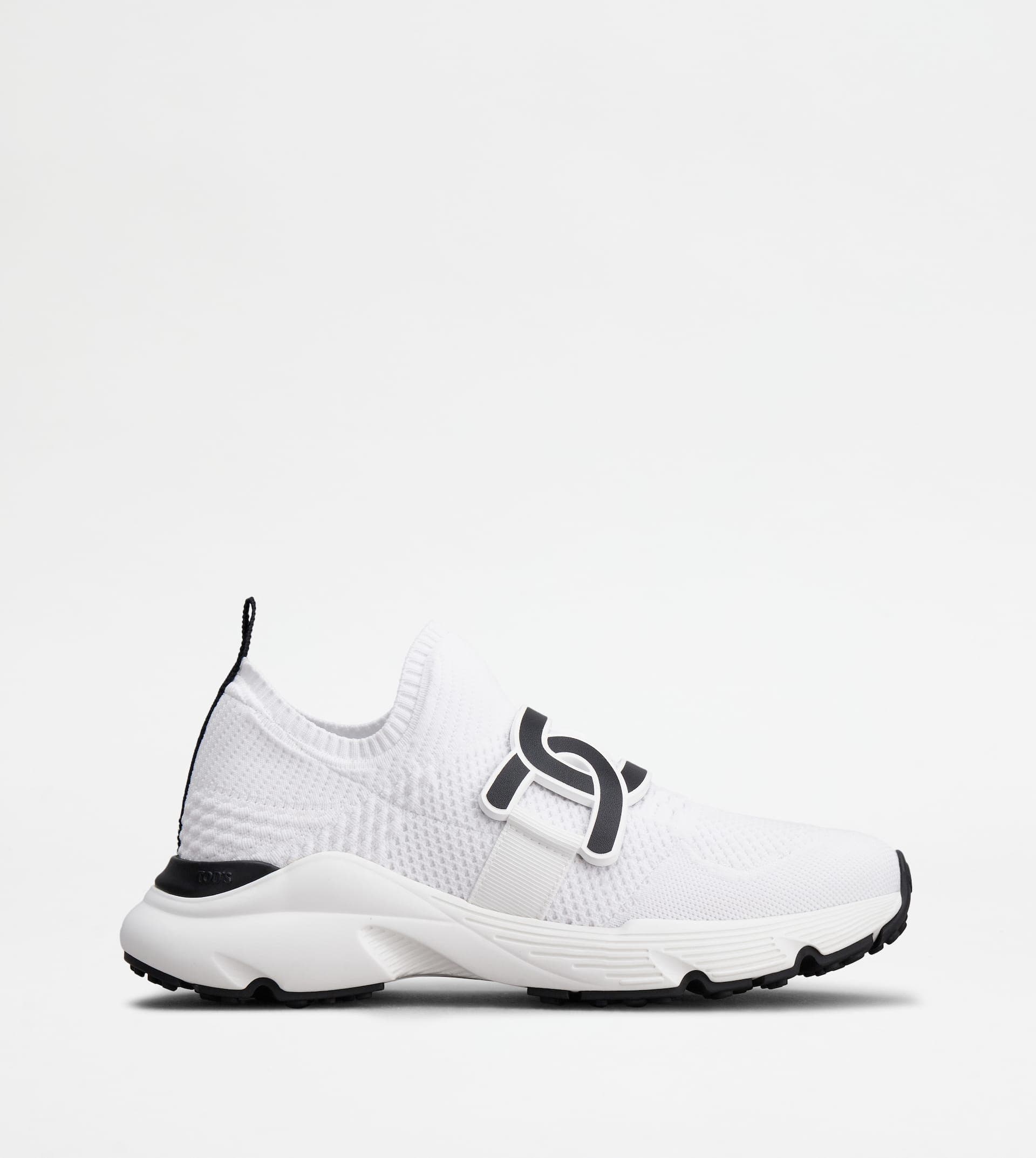 Kate Slip-on Sneakers in Fabric — White, Black — XXW54C0II30Q6LB001