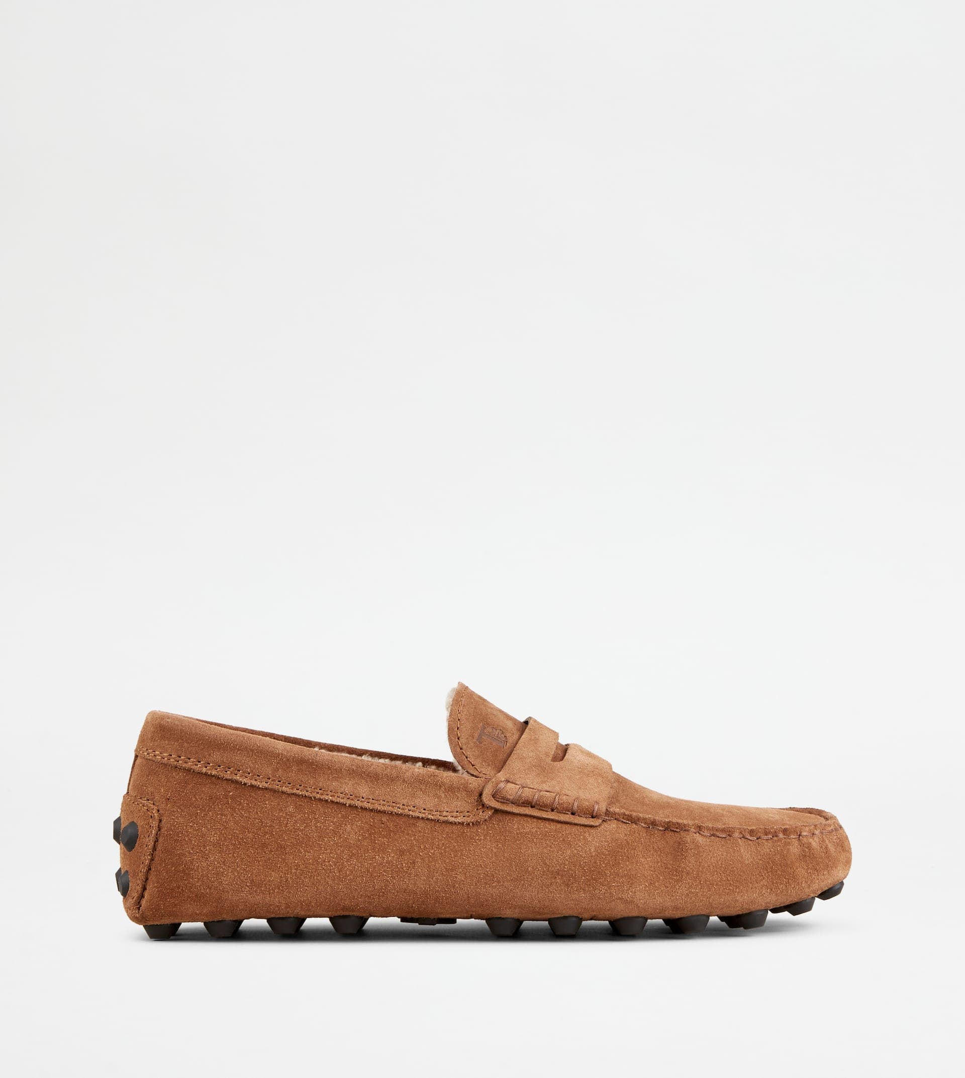 Gommino Bubble in Suede - Furry Lining — Brown — XXM52K00641RE0S004