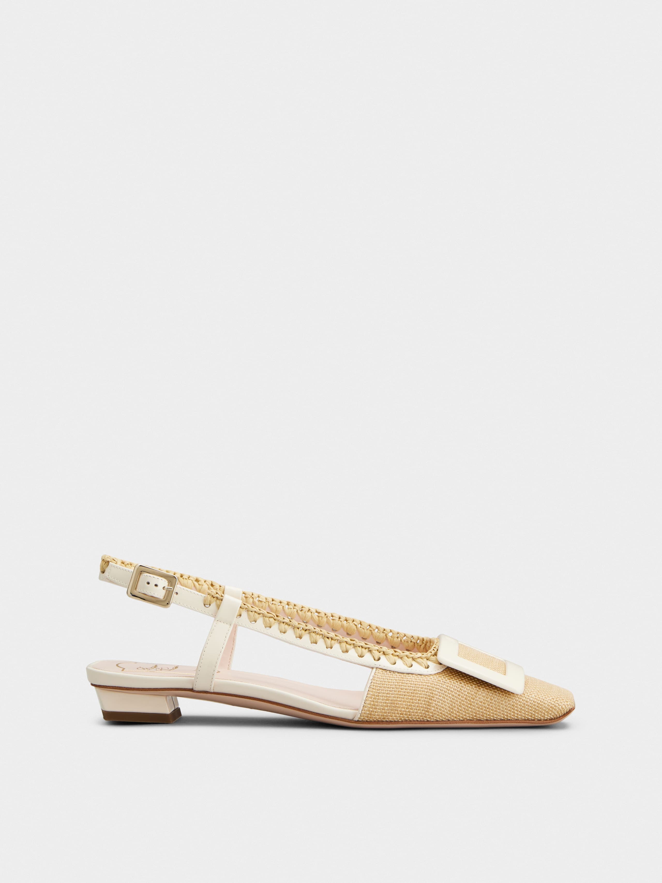 Belle Vivier Slingback Ballerinas in canvas — RVW00742480UFH1J19