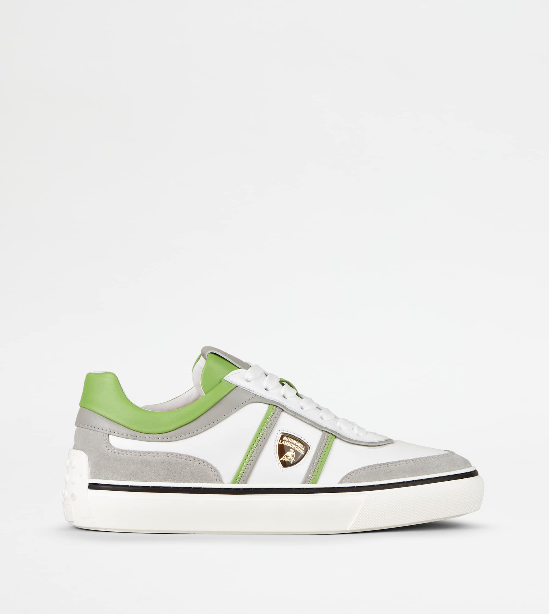 Sneakers in Leather — Grey, White, Green — Y5M03E0HI70SI602R8
