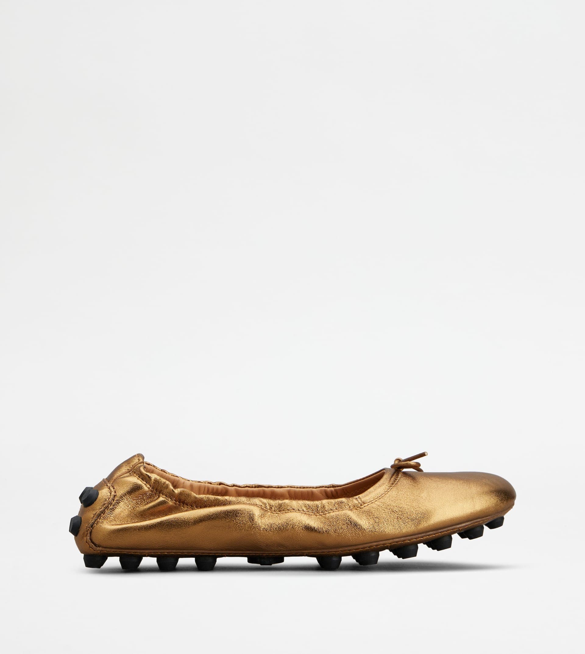 Bubble Ballerinas in Leather — Gold — XXW76K0HD20S7HC811