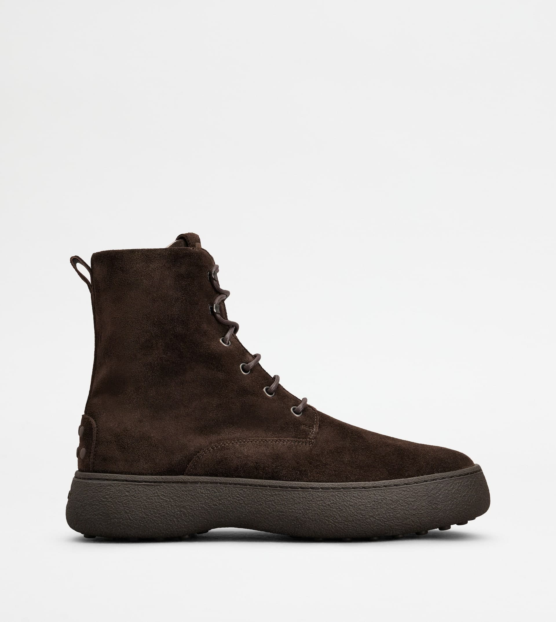 W. G. Lace-up Ankle Boots in Suede — Brown — XXM09J0GL203M3S803