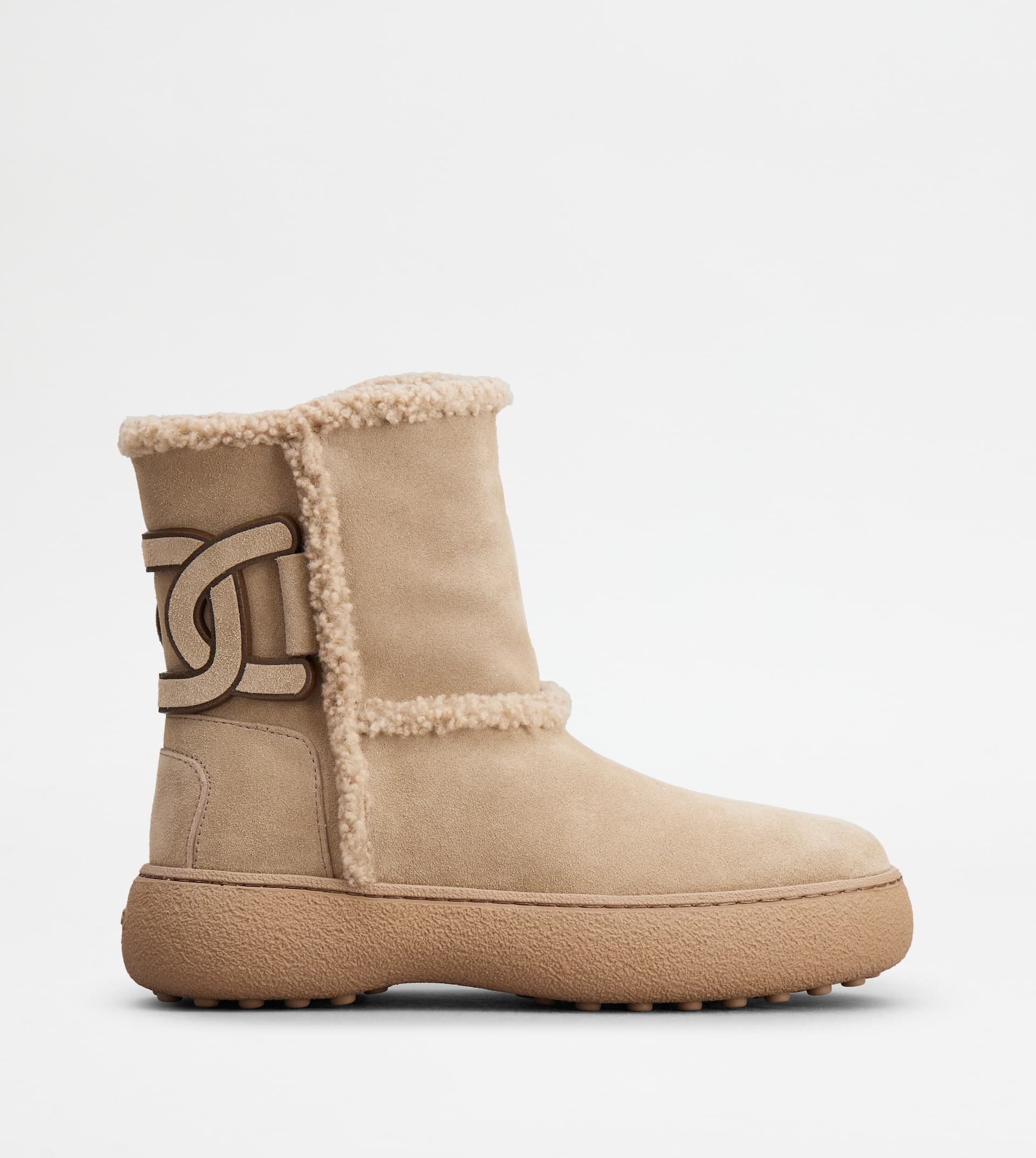 W. G. Ankle Boots in Suede — Beige — XXW09J0HQ60I0X590A