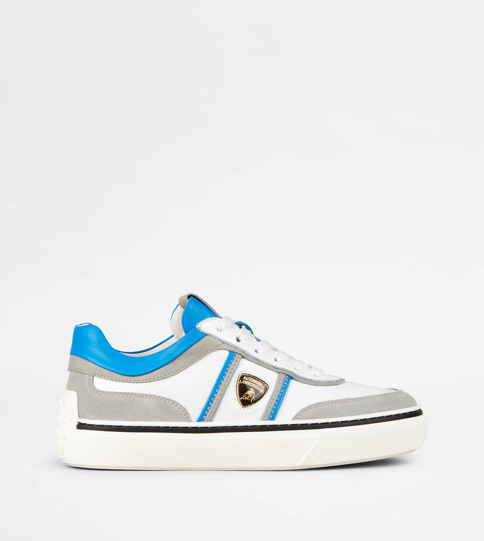 Sneakers in Leather — Grey, White, Light blue — Y5W03E0HI70SI602R7
