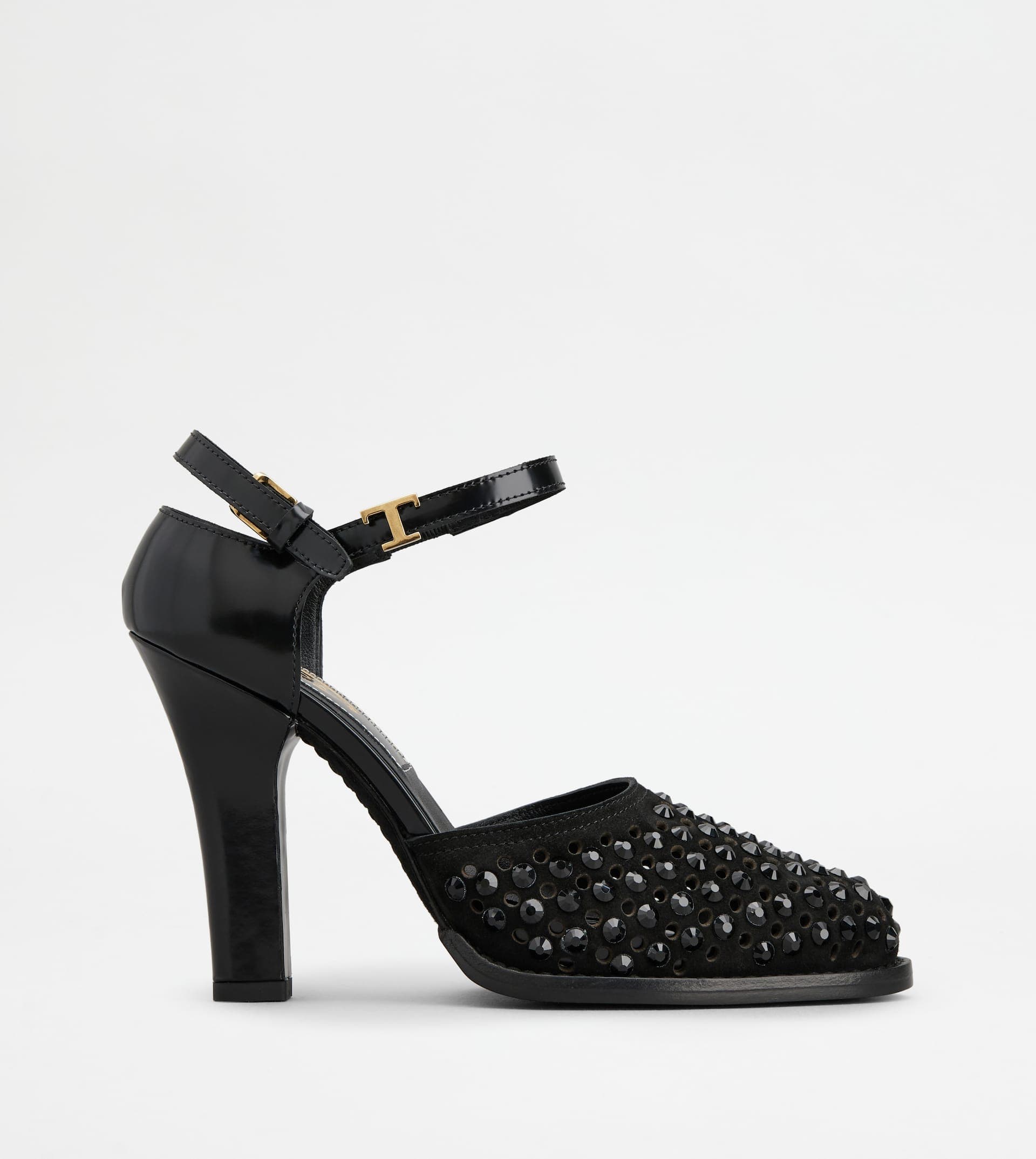 D'Orsay Pumps in Smooth Leather and Suede — Black — XXW90K0HS80SX1B999