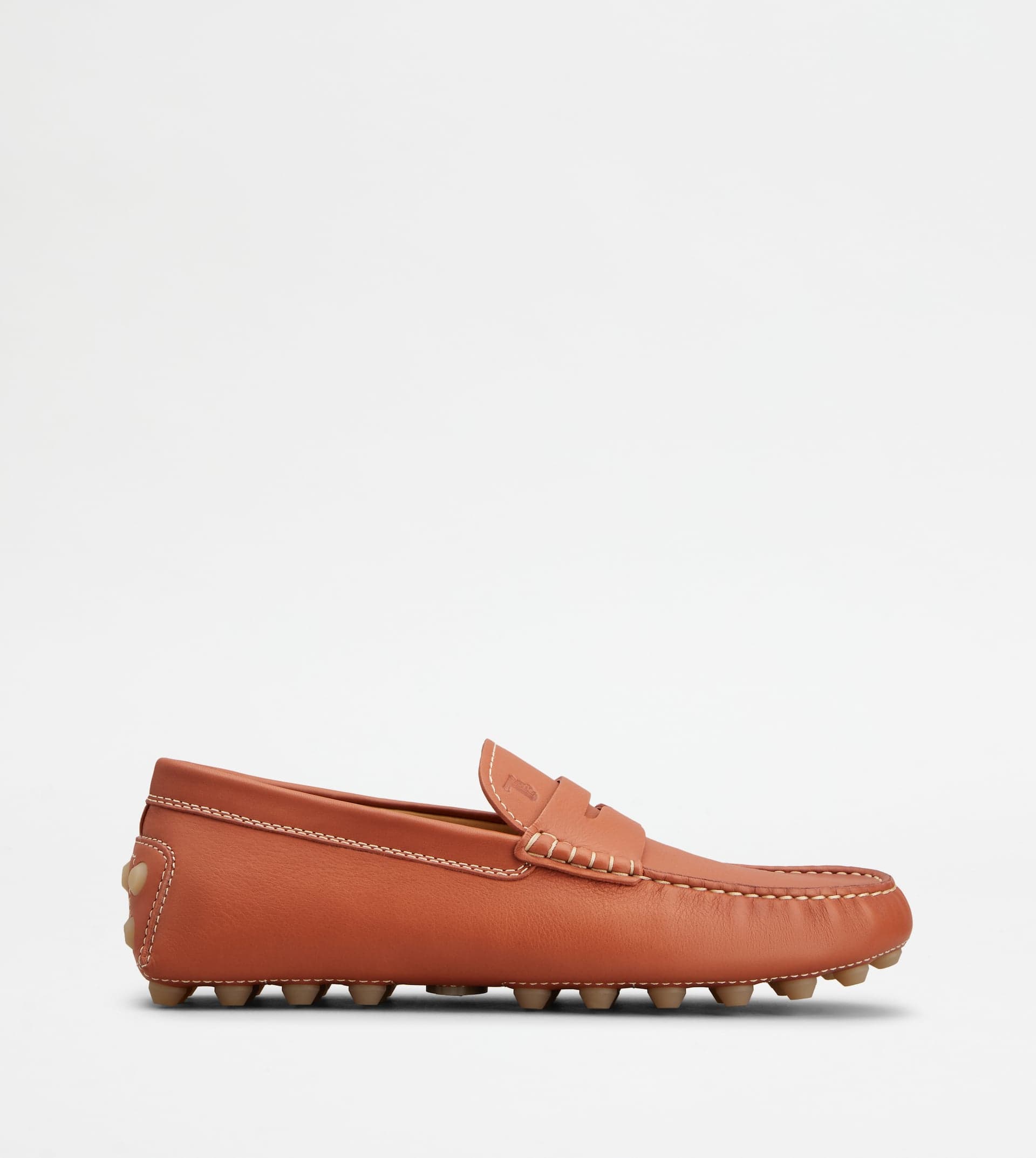 Gommino Bubble Loafers in Leather — Orange — XXM52K00640U1PG809