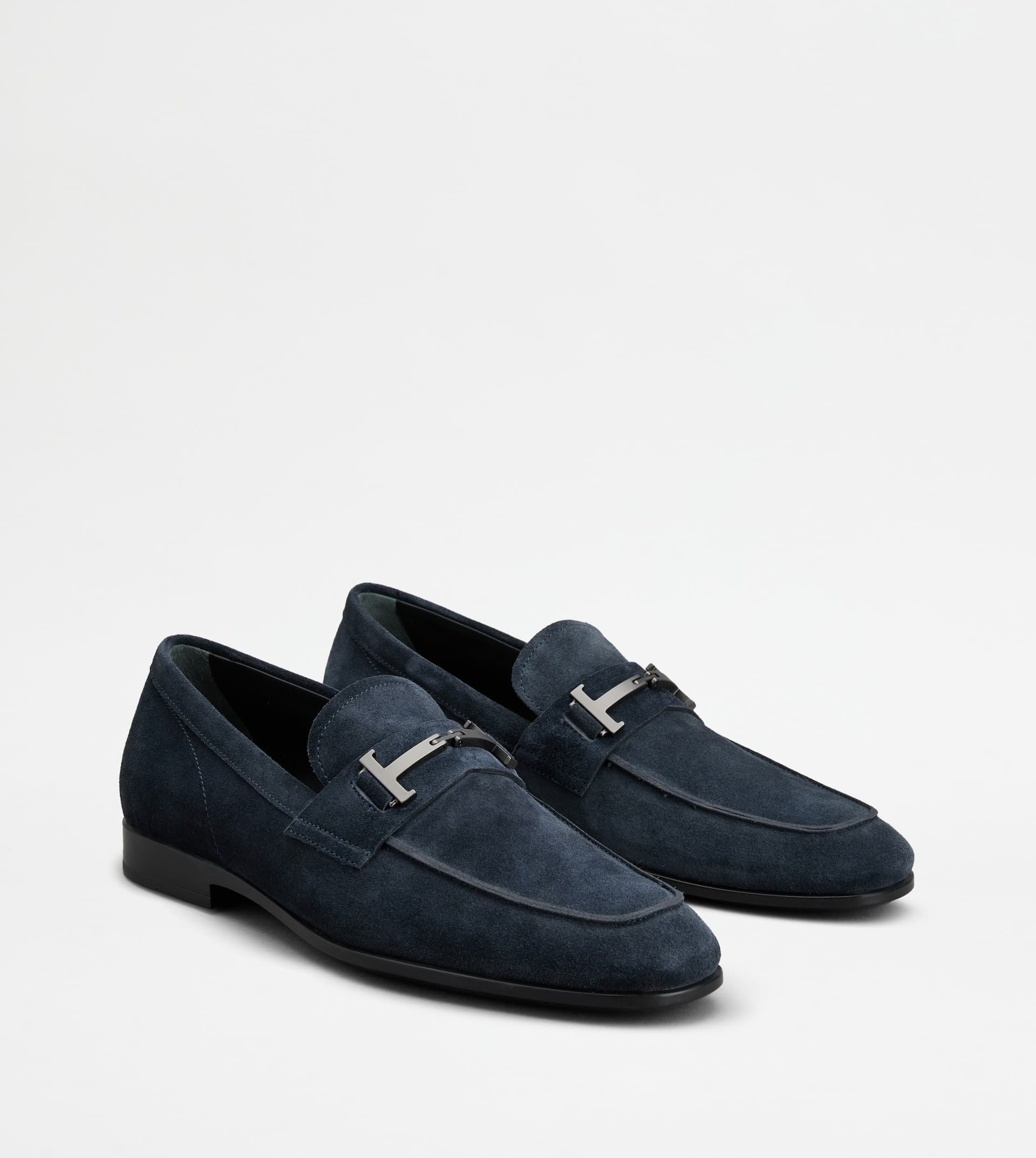 Loafers in Suede — Blue — XXM51B0HG70RE0U805