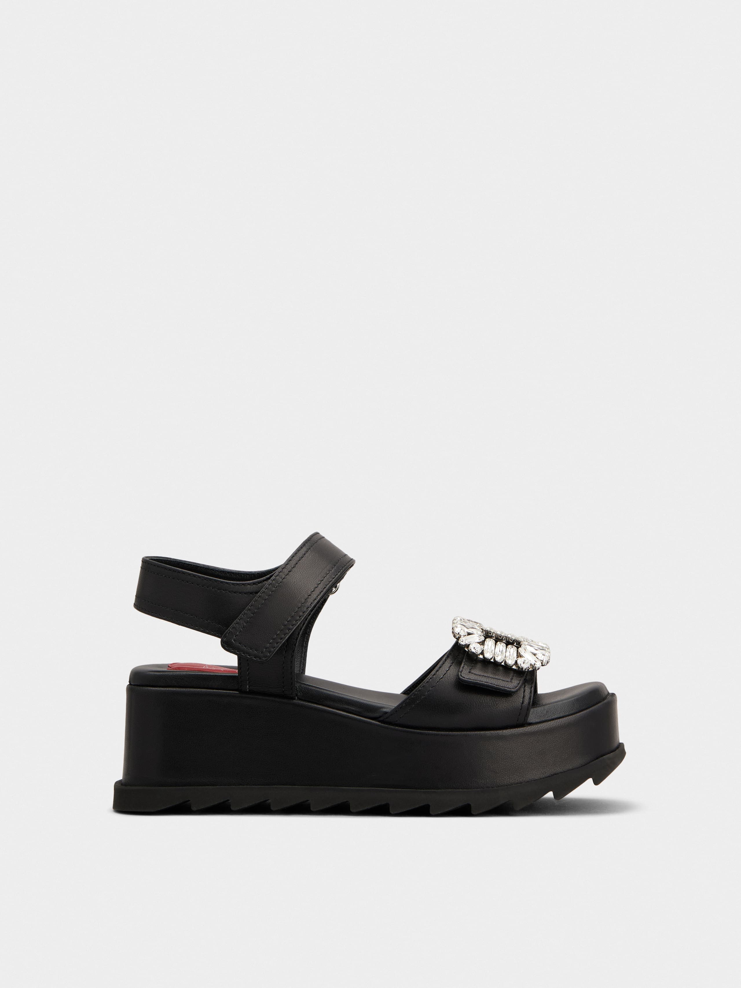 Slidy Viv' Wedge Sandals in leather — RVW7754239091TB999