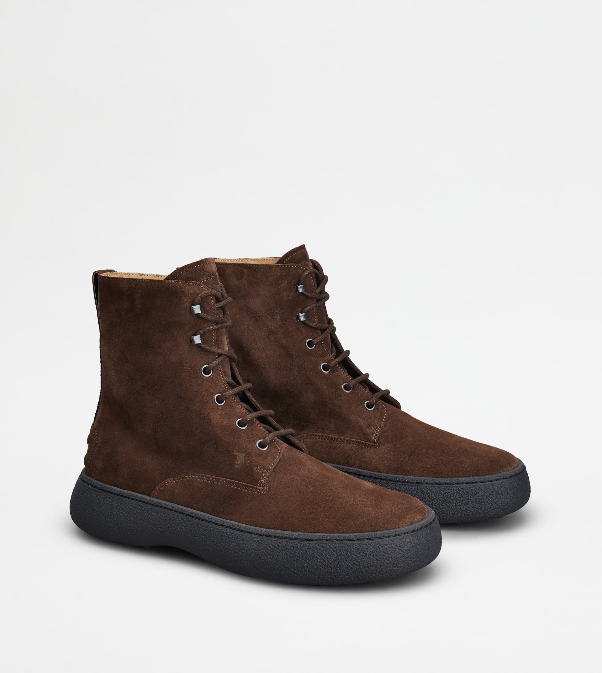 W. G. Lace-up Ankle Boots in Suede — Brown — XXM09J0GK50RE0S611