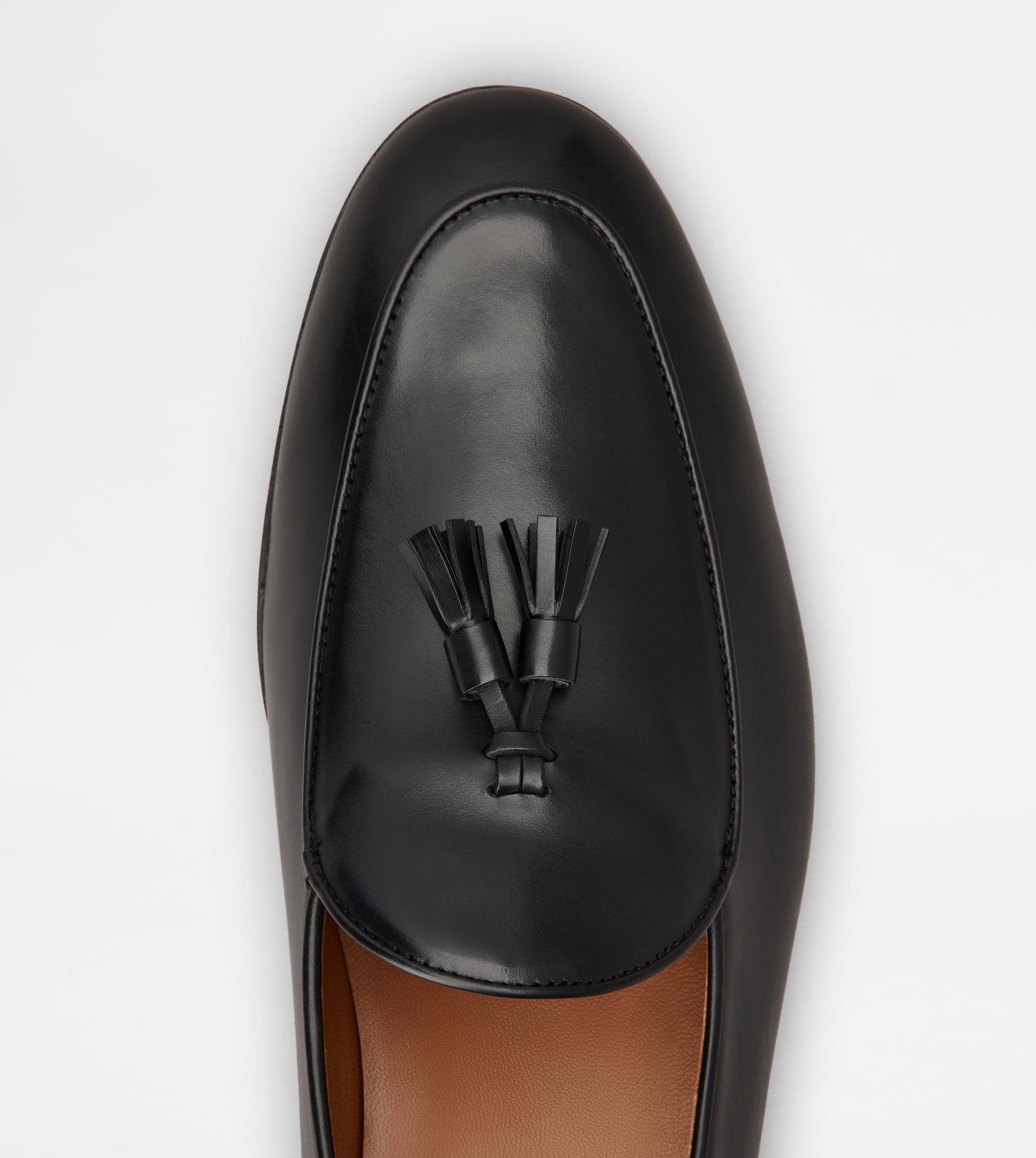 Loafers with Tassels in Leather — Black — XXM38K0HG10S96B999
