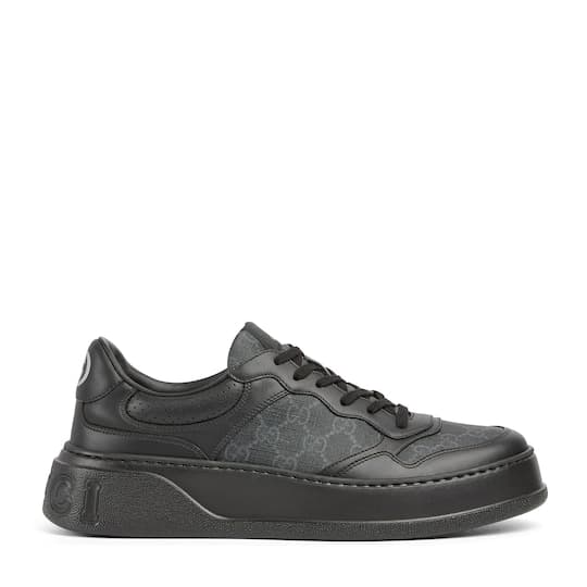 Men's chunky sneaker with GG — black GG Supreme — 669582AAEFU1000
