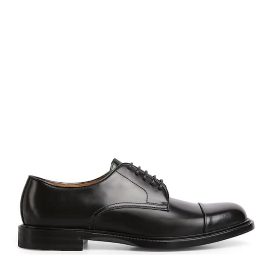 Men's lace up shoe — black shiny leather — 838135AAEYE1048