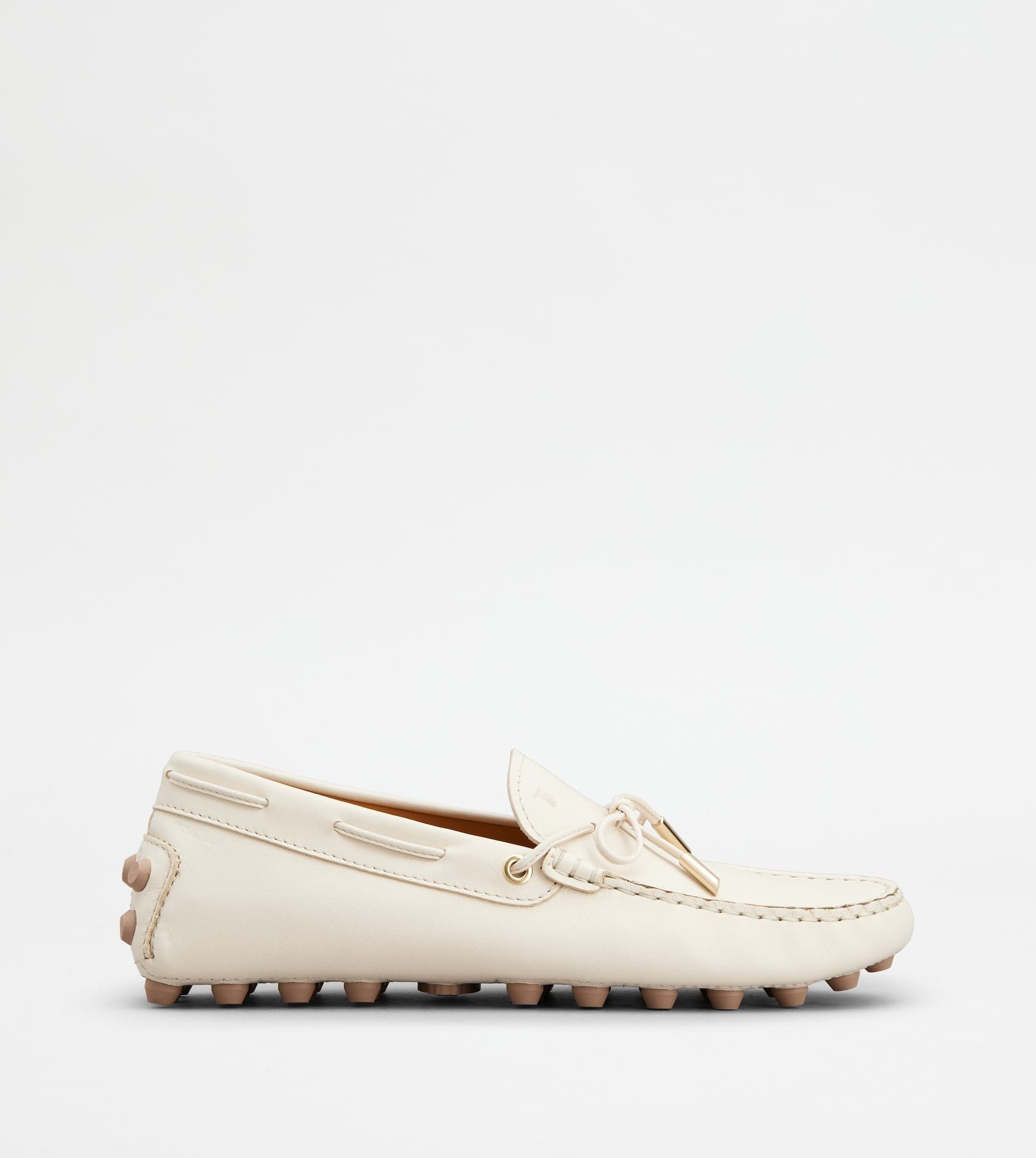 Gommino Bubble in Leather — Off white — XXW52K05030N6MC019