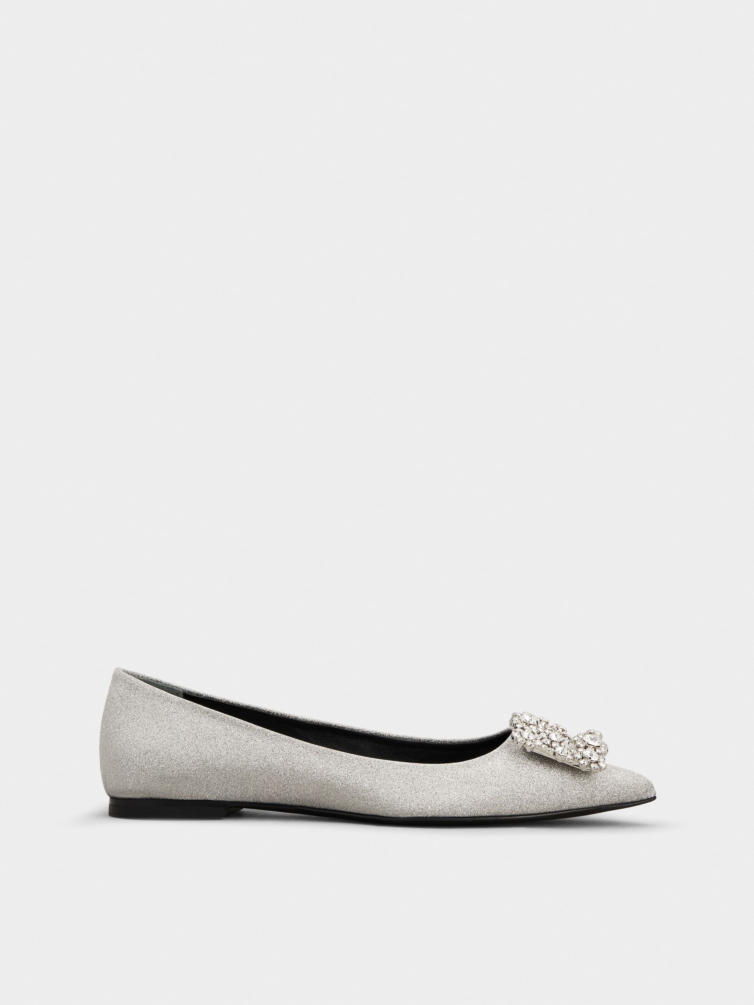 Flower Strass Buckle Ballerinas in Fabric — RVW31317620JO1B200