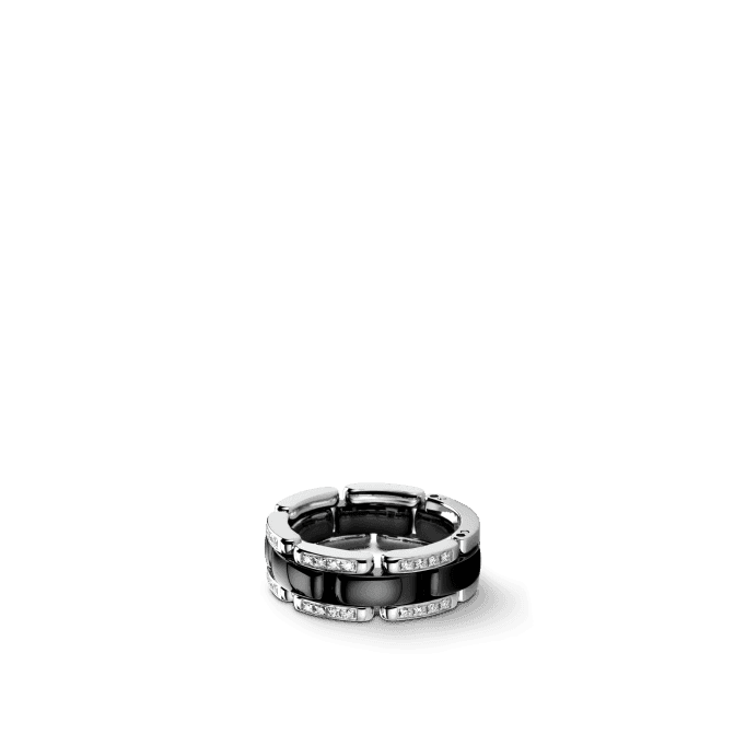 Ultra Ring White Gold & Black Ceramic — J2637