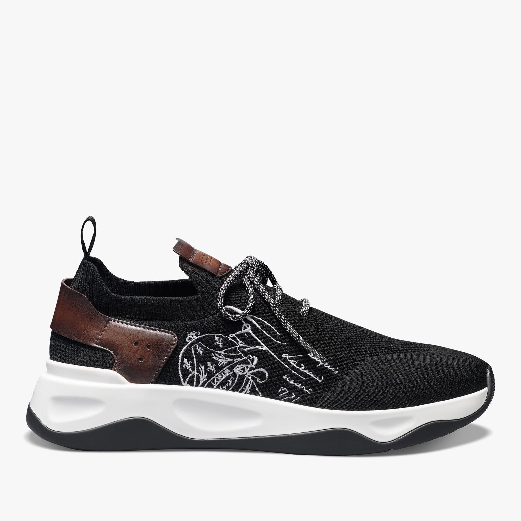 Shadow Knit And Leather Sneaker — S6011-ZE
