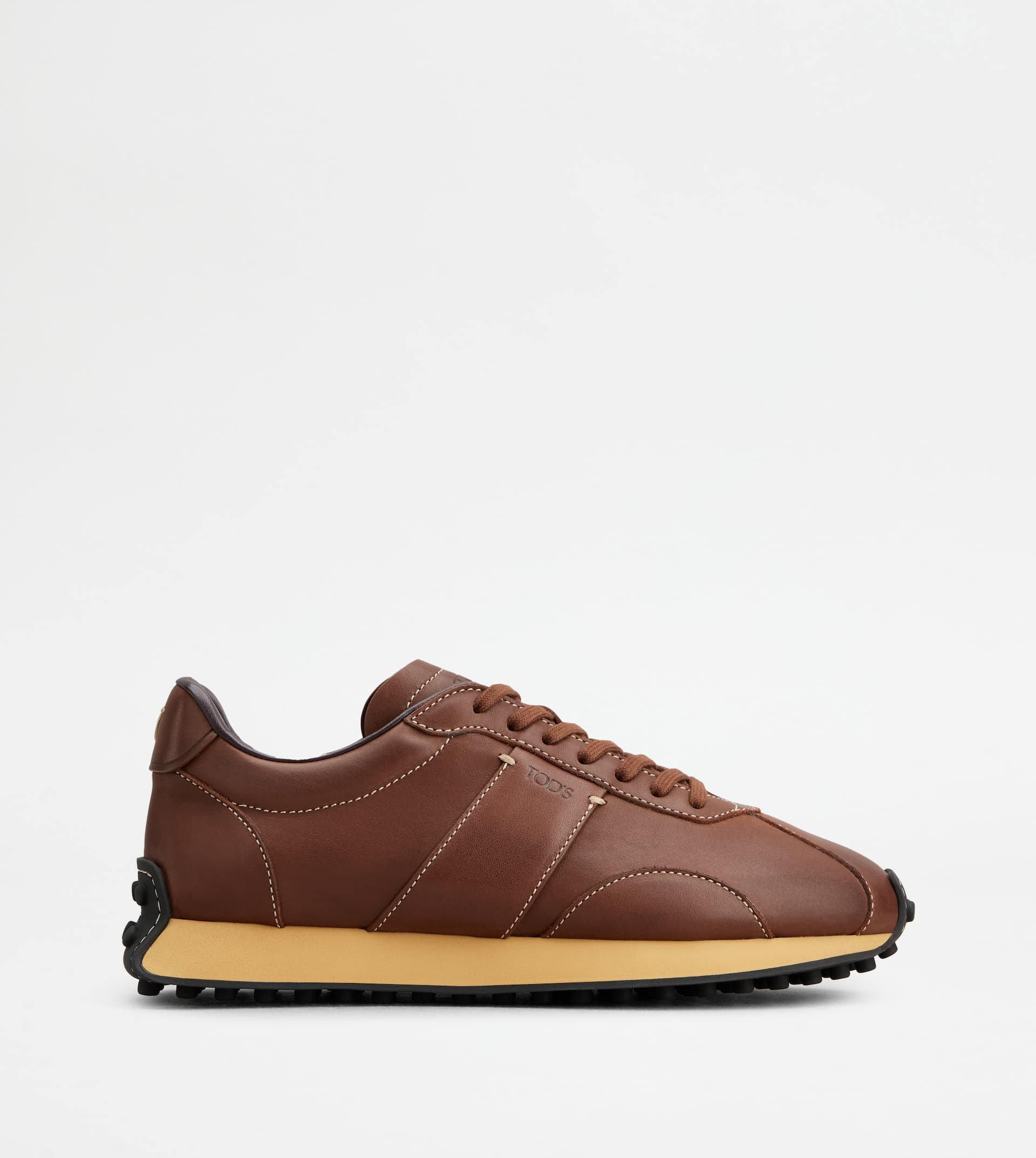T Vintage Sneakers in Leather — Brown — XXM26L0IR10SDLS202