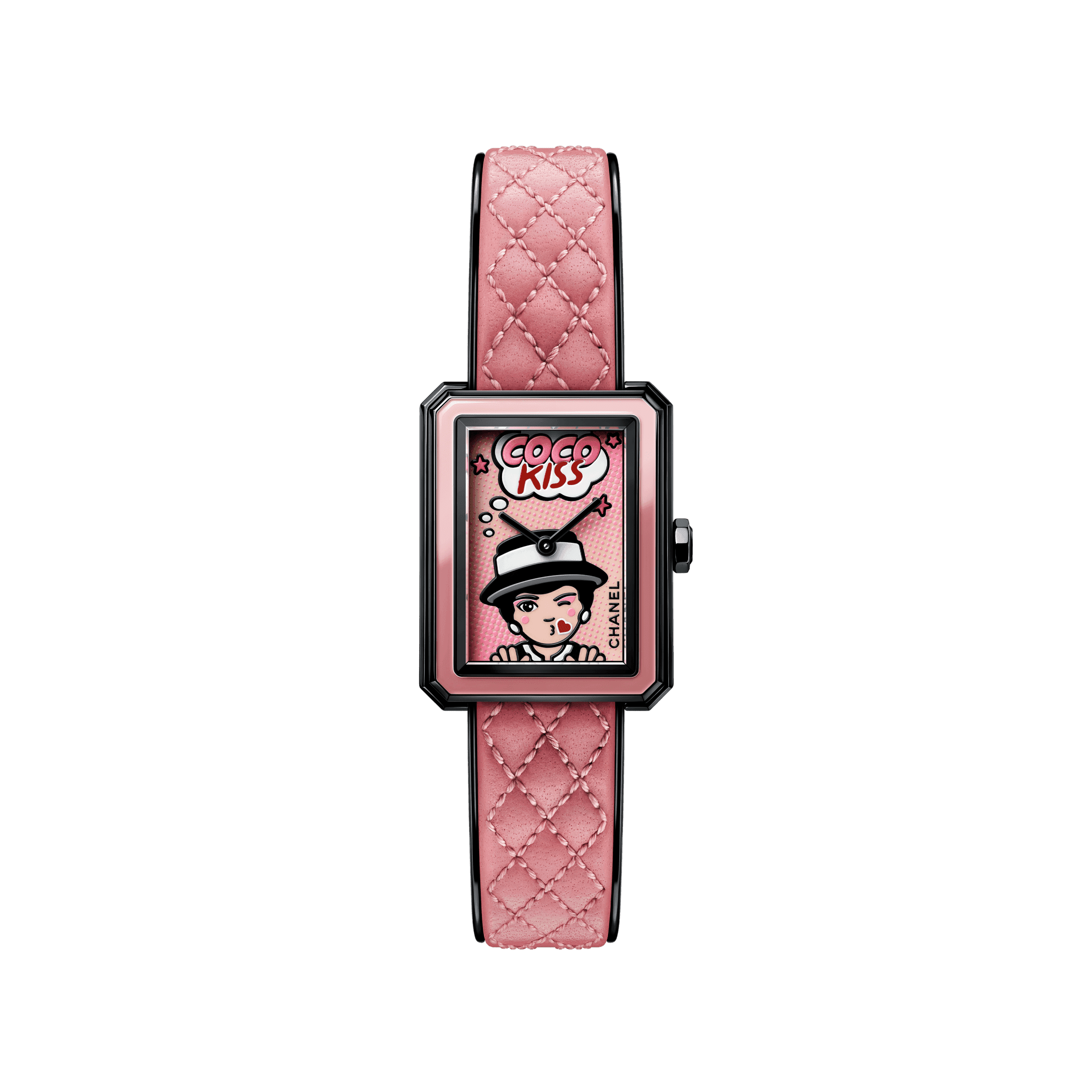 BOY·FRIEND BLUSH WATCH — Steel & Calfskin — H10281