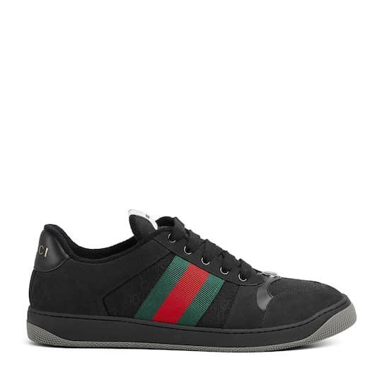 Men's GG Screener sneaker — black GG canvas — 576223FAD941058