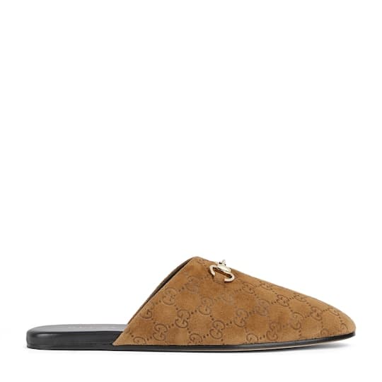 Men's mule with Horsebit — brown suede — 850140AAFQV2118