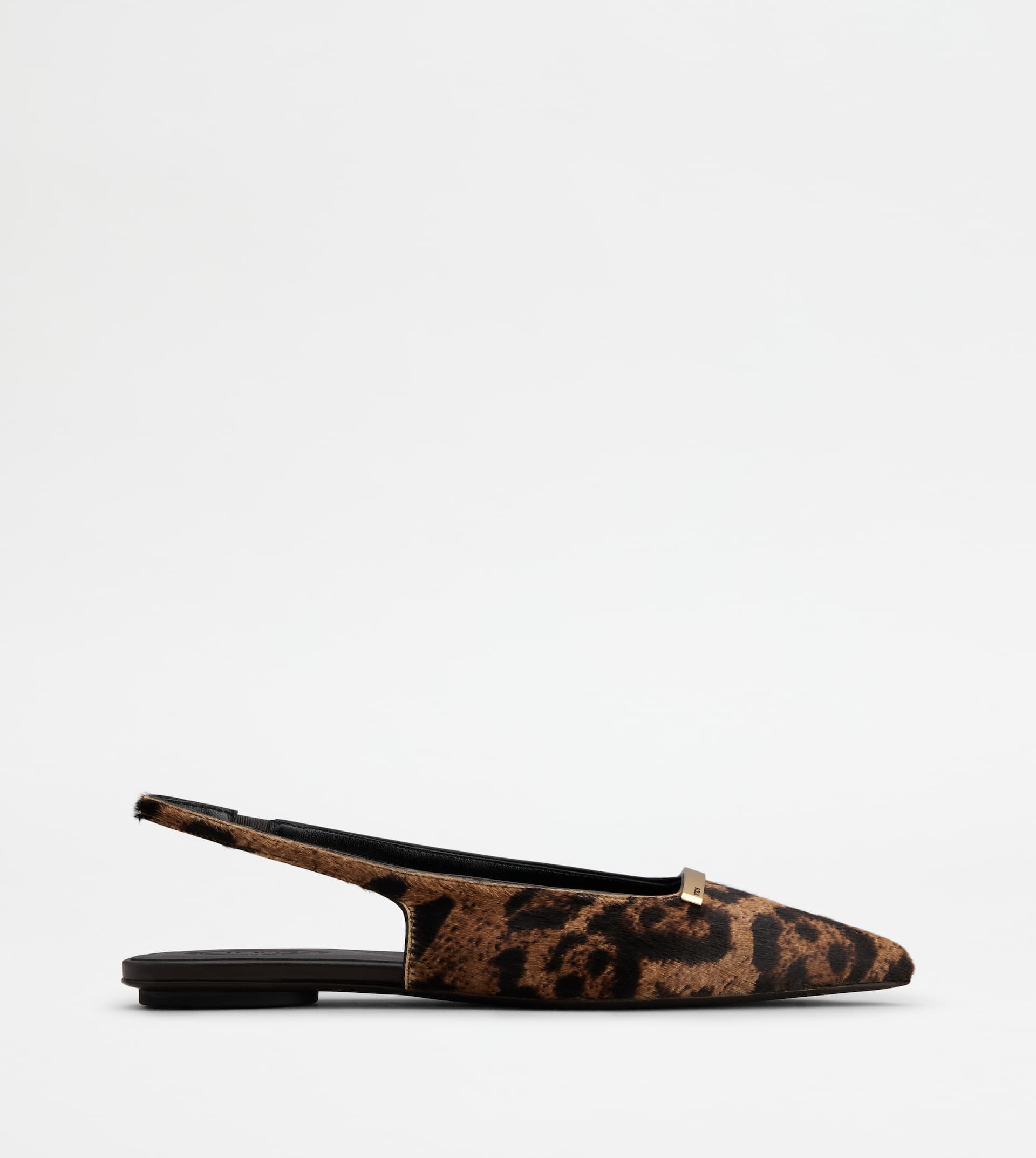 Slingback Ballerinas in Pony Effect Leather — Beige — XXW10K0JL81WGOC811