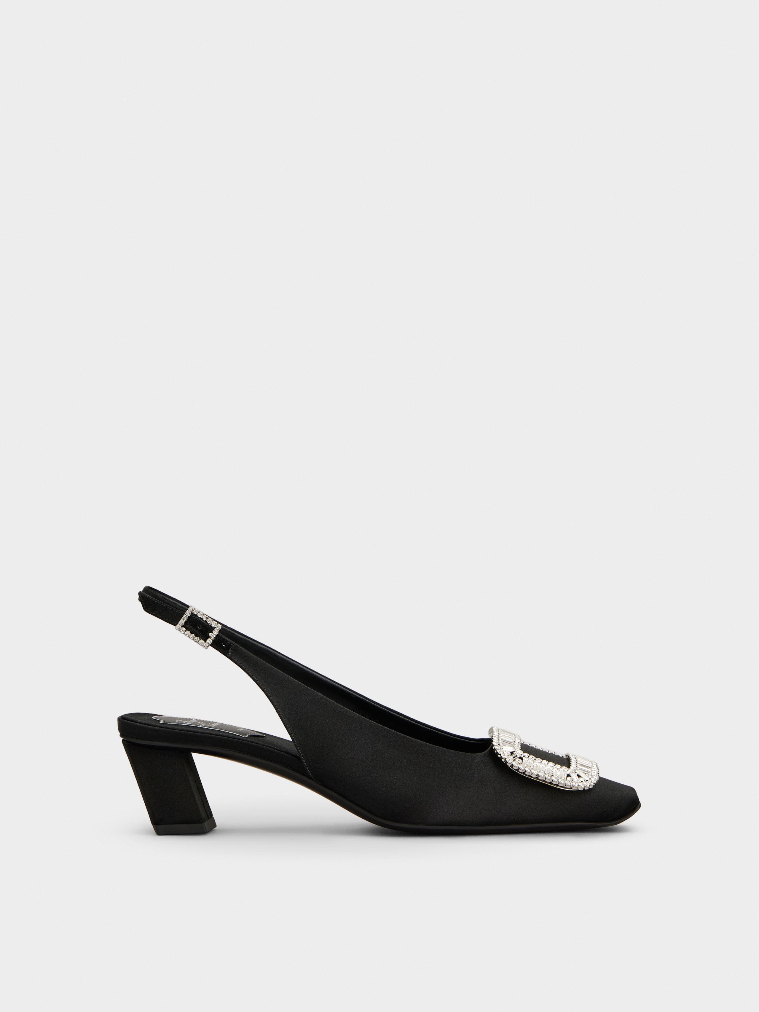 Belle Vivier Slingback Pumps in satin — RVW00643110RS0B999