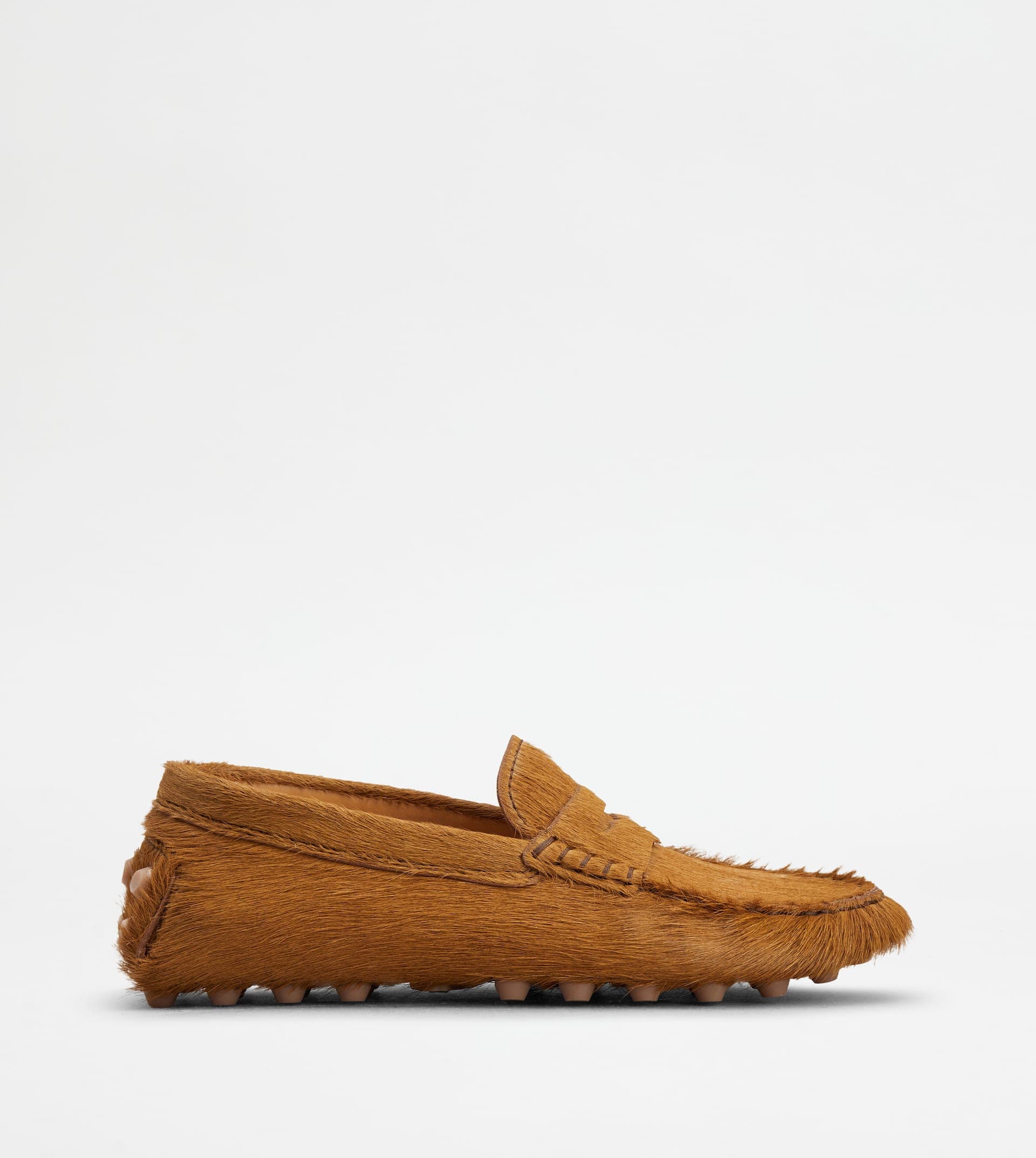 Gommino Bubble in Pony-skin Effect Leather — Brown — XXW52K00010EJZC822